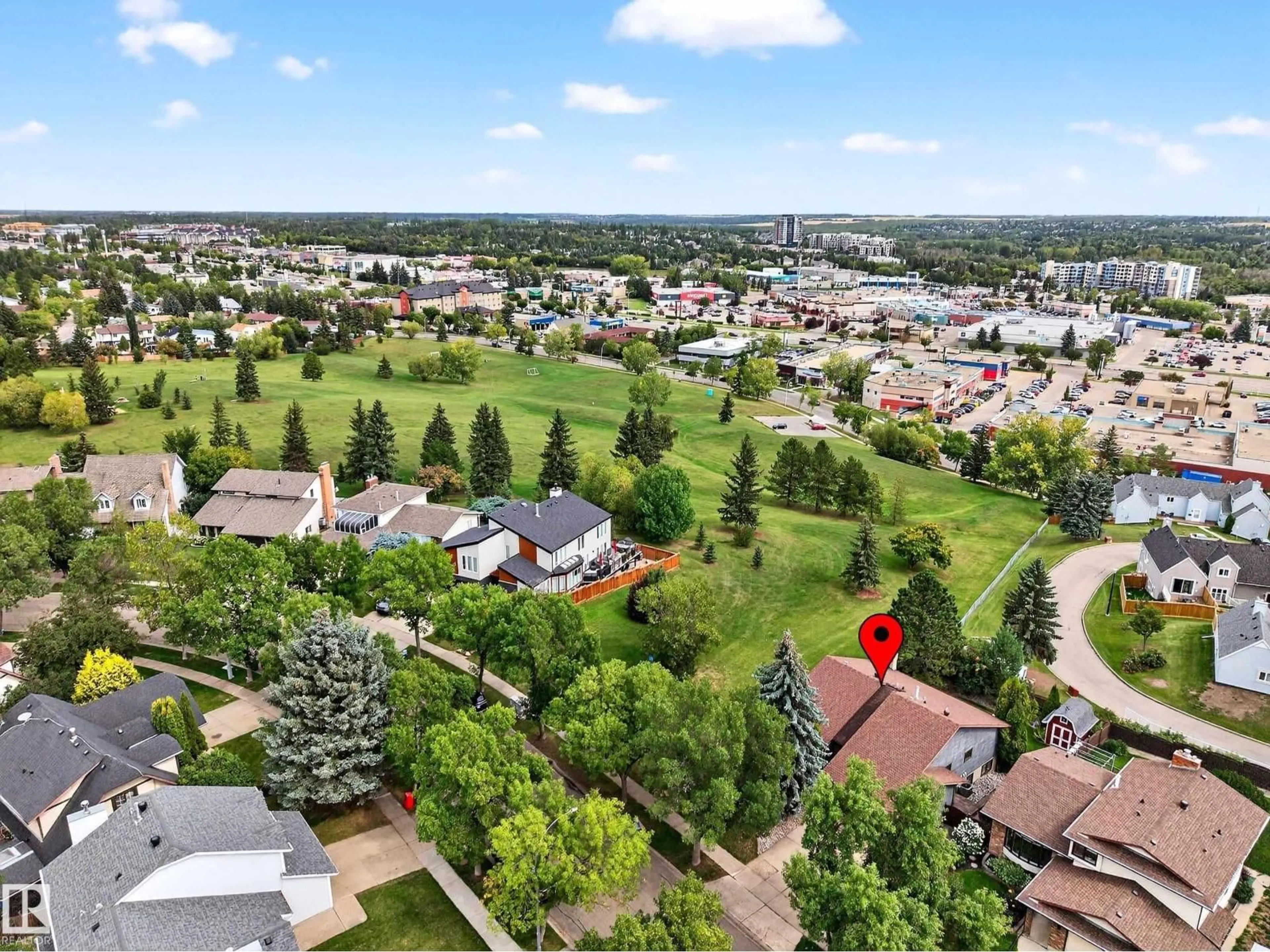 A pic from outside/outdoor area/front of a property/back of a property/a pic from drone, city buildings view from balcony for 87 LOMBARD CR, St. Albert Alberta T8N3N1