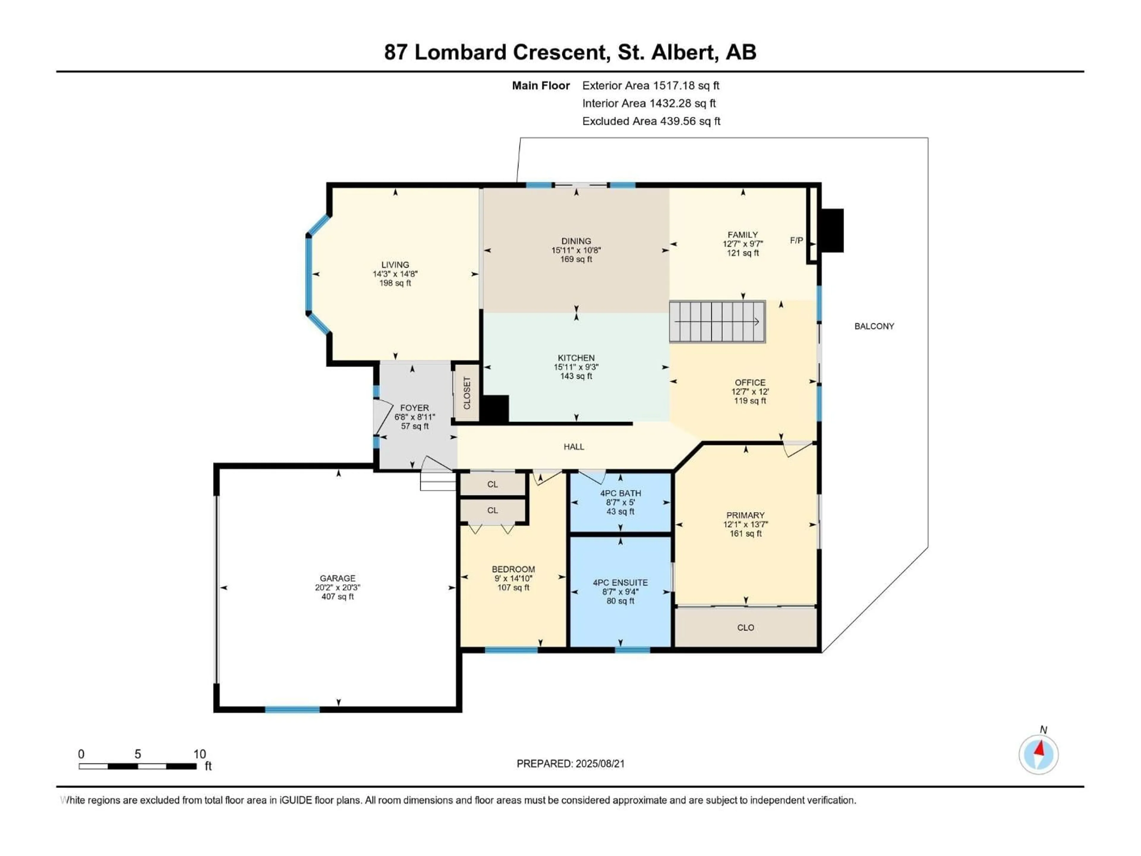 Floor plan for 87 LOMBARD CR, St. Albert Alberta T8N3N1