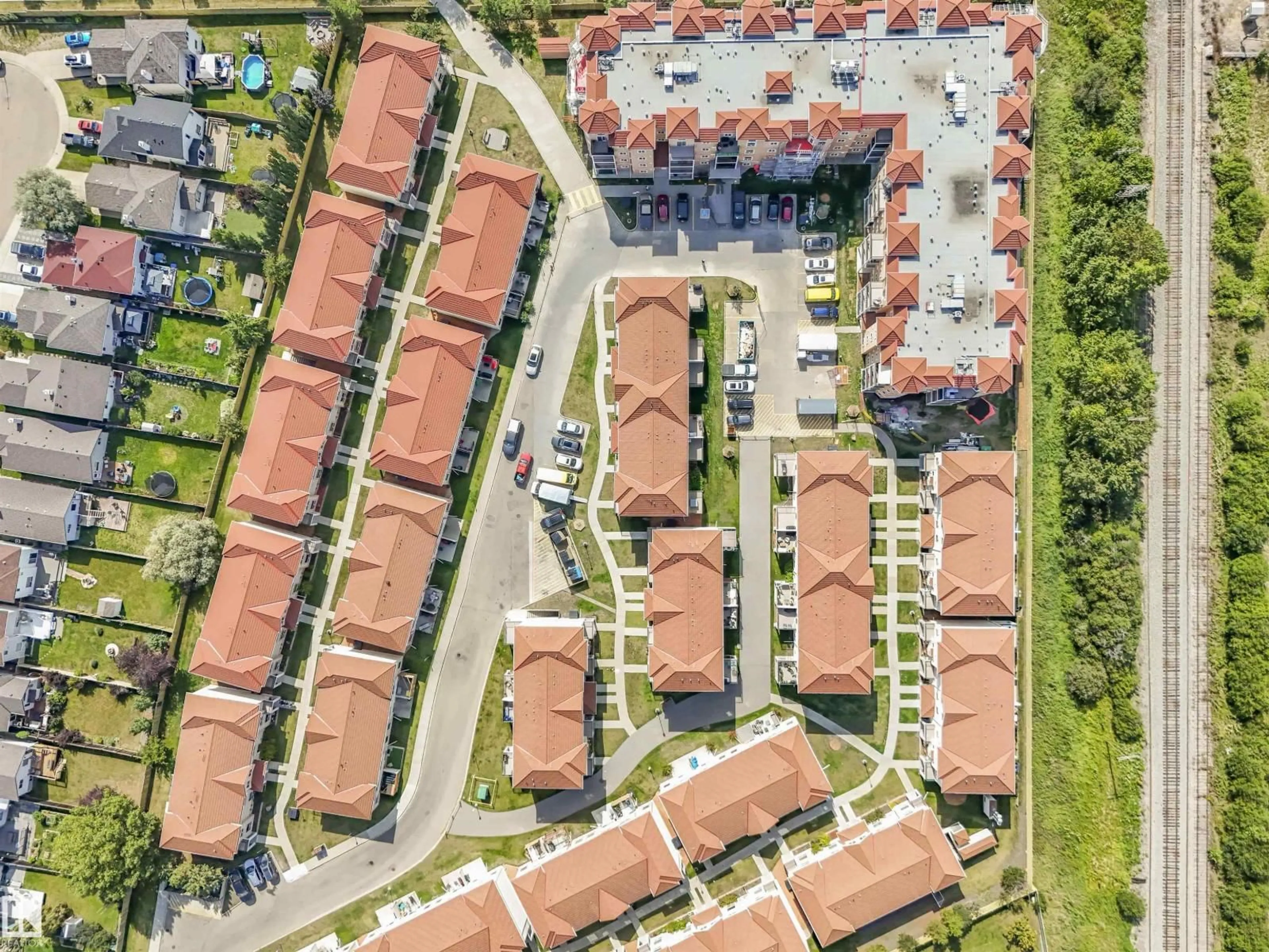 A pic from outside/outdoor area/front of a property/back of a property/a pic from drone, street for 203 - 13835 155 AV, Edmonton Alberta T6V0B7