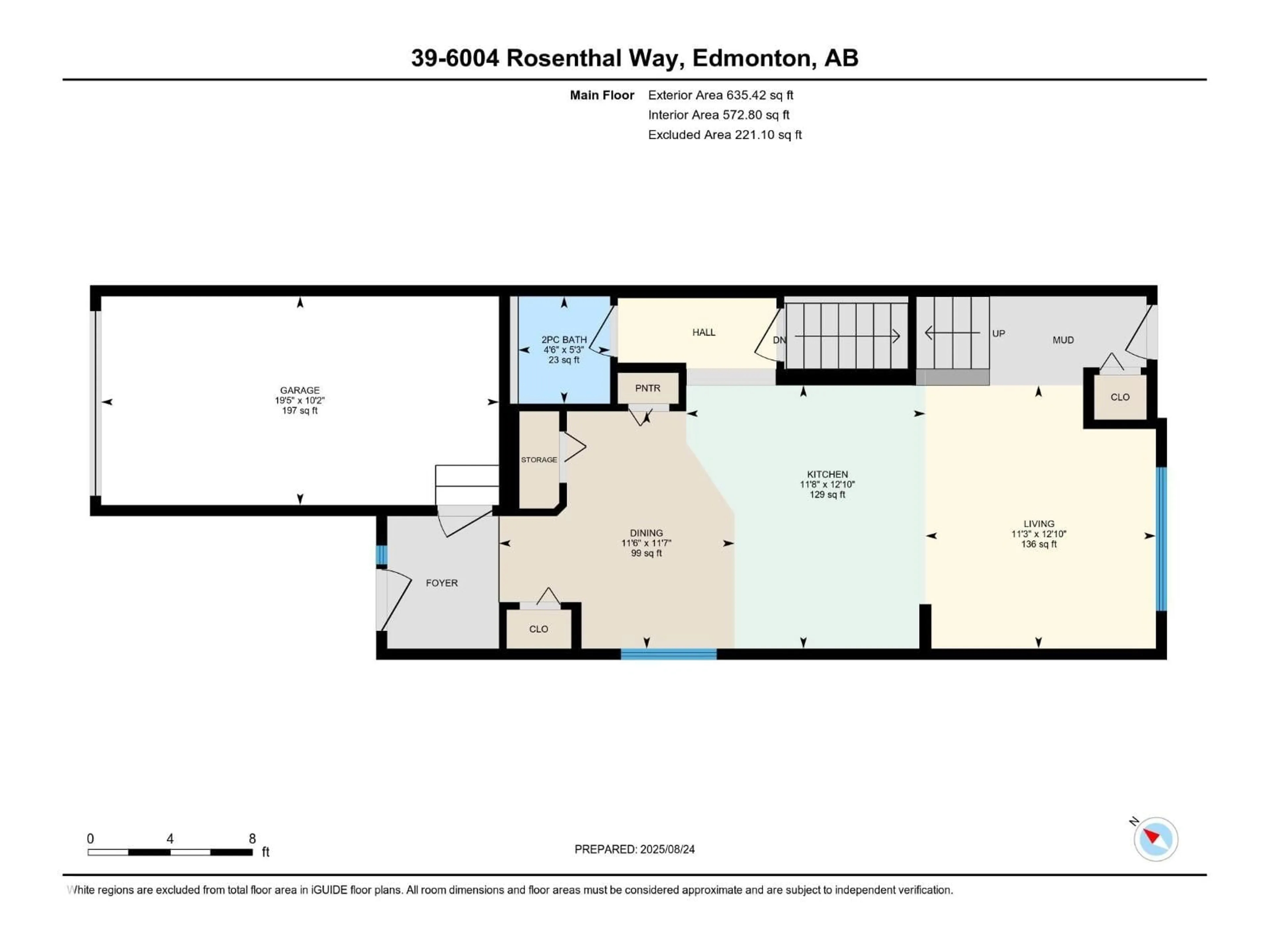 Floor plan for #39 - 6004 ROSENTHAL WY, Edmonton Alberta T5T7L1