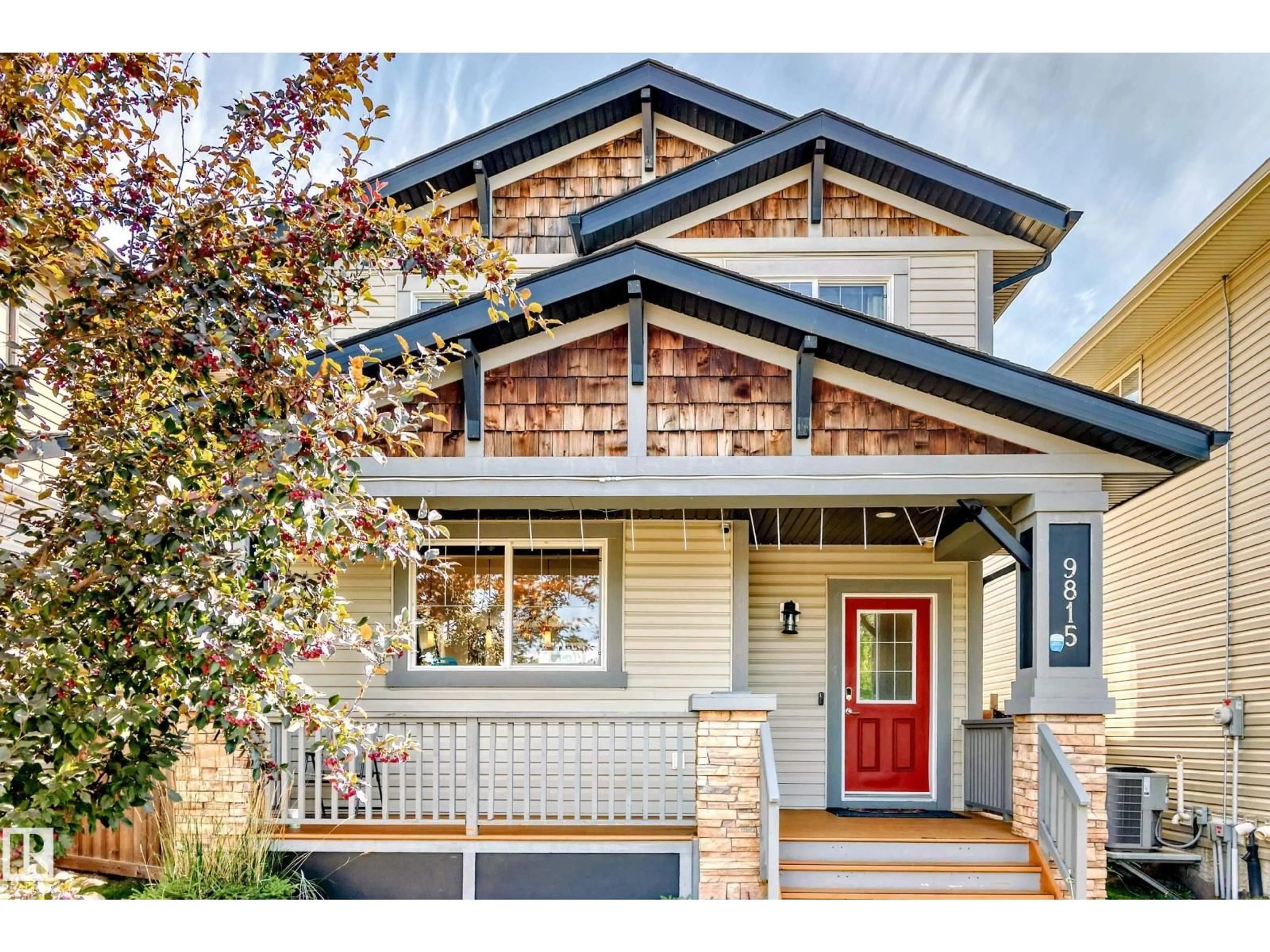 Home with brick exterior material, street for NW - 9815 220 ST, Edmonton Alberta T5T4M1