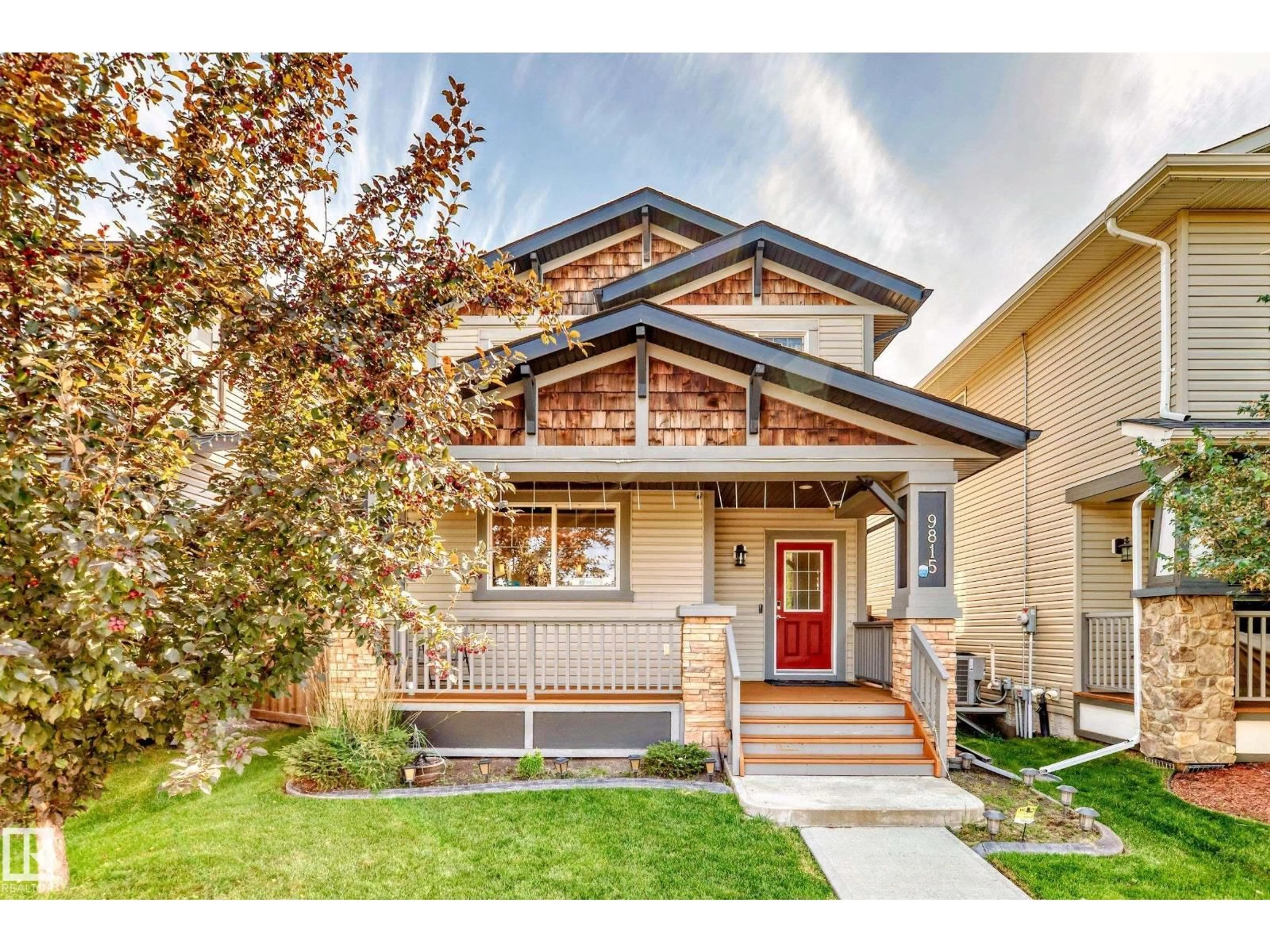 Home with brick exterior material, street for NW - 9815 220 ST, Edmonton Alberta T5T4M1