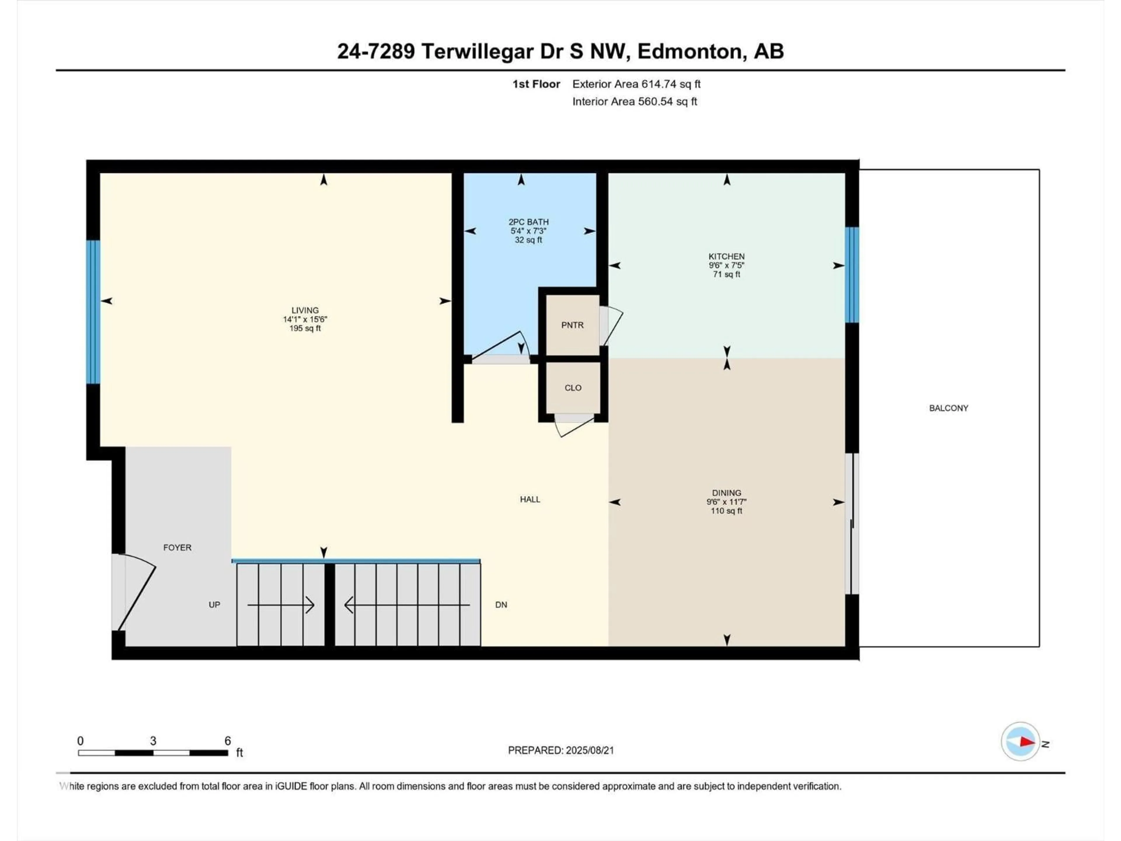 Floor plan for 24 - 7289 SOUTH TERWILLEGAR DR, Edmonton Alberta T6R0N5