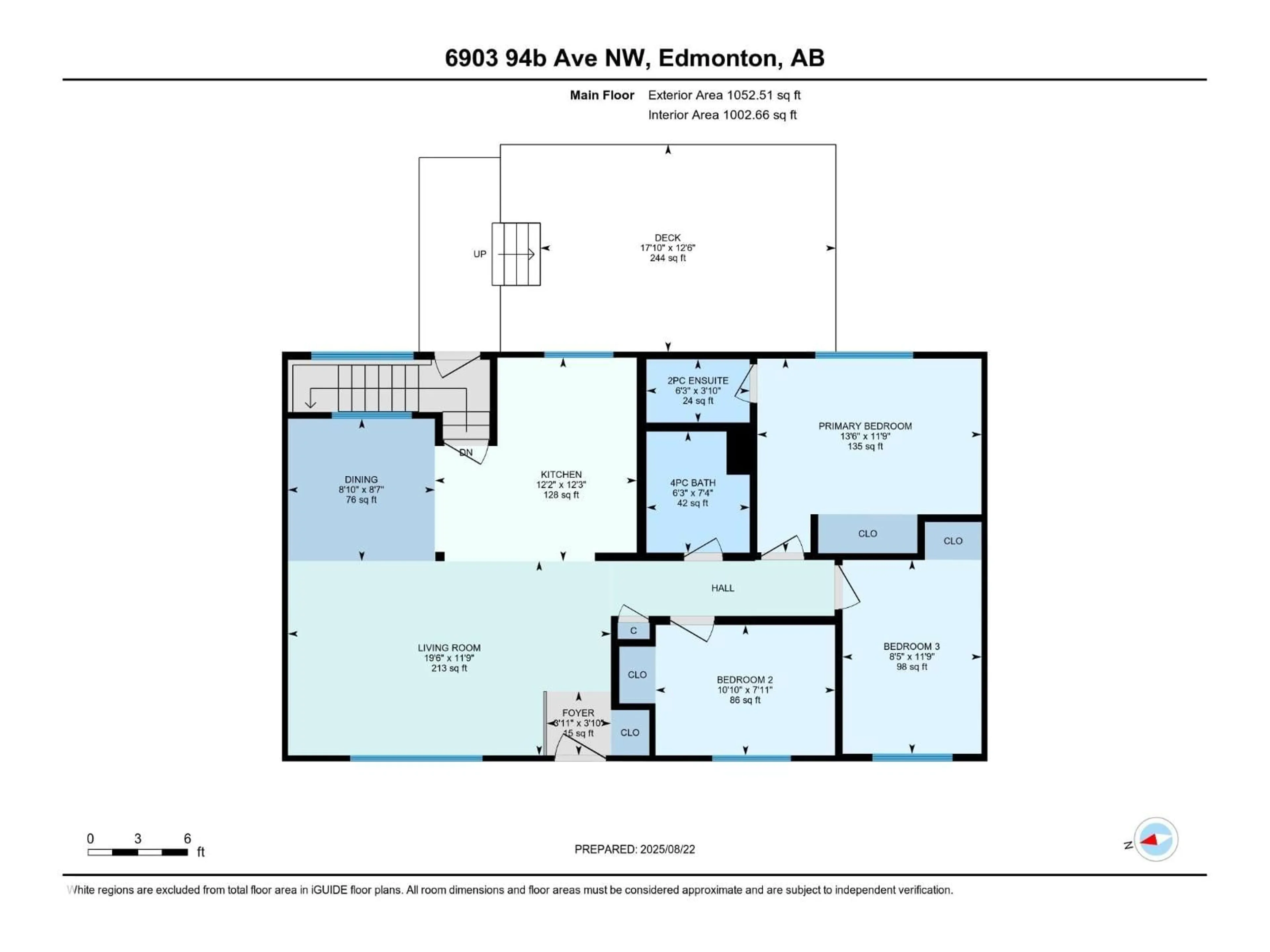 Floor plan for 6903 94B AV, Edmonton Alberta T6B0Z8