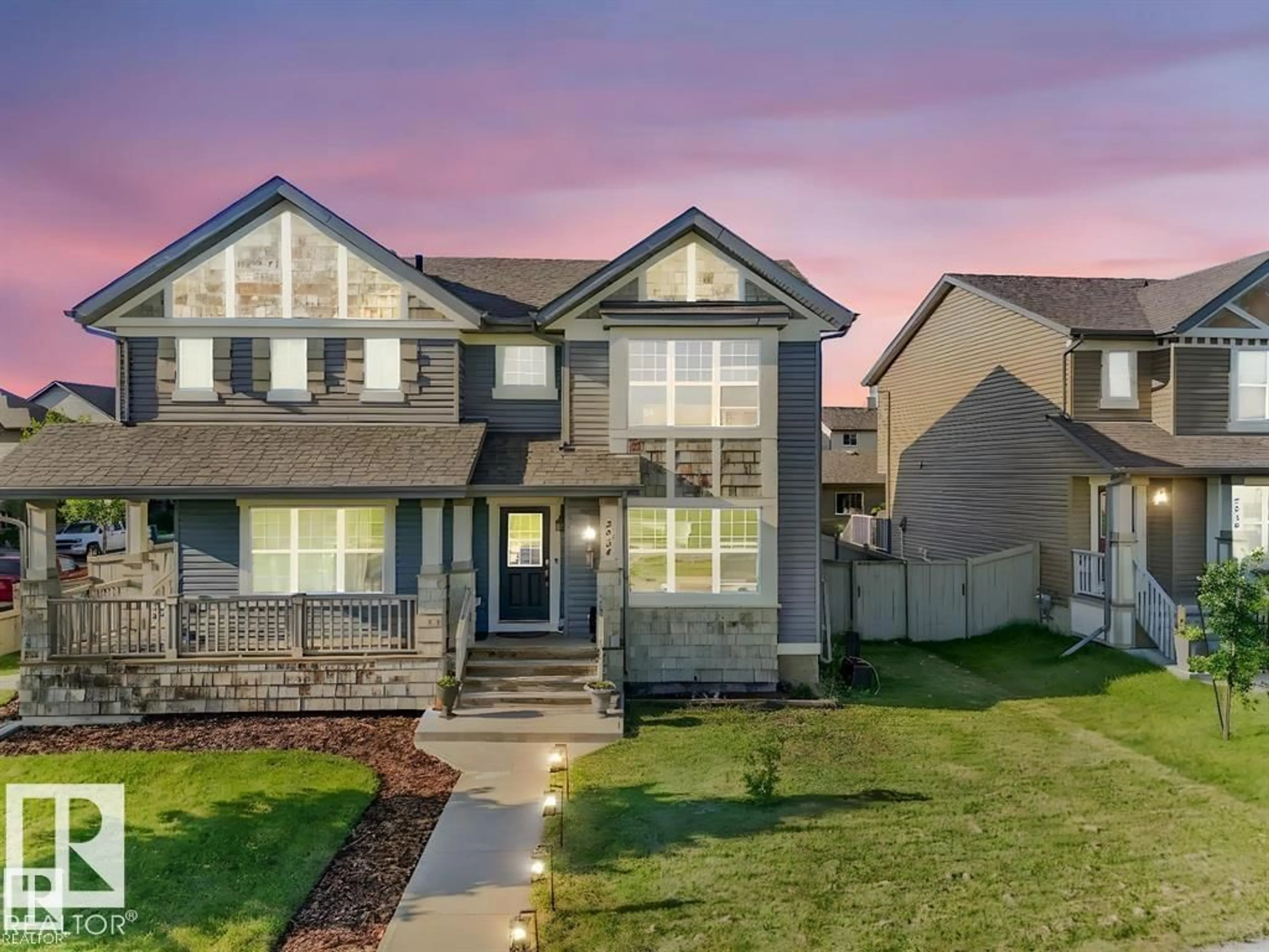 A pic from outside/outdoor area/front of a property/back of a property/a pic from drone, street for 2954 18A AV, Edmonton Alberta T6T0N7