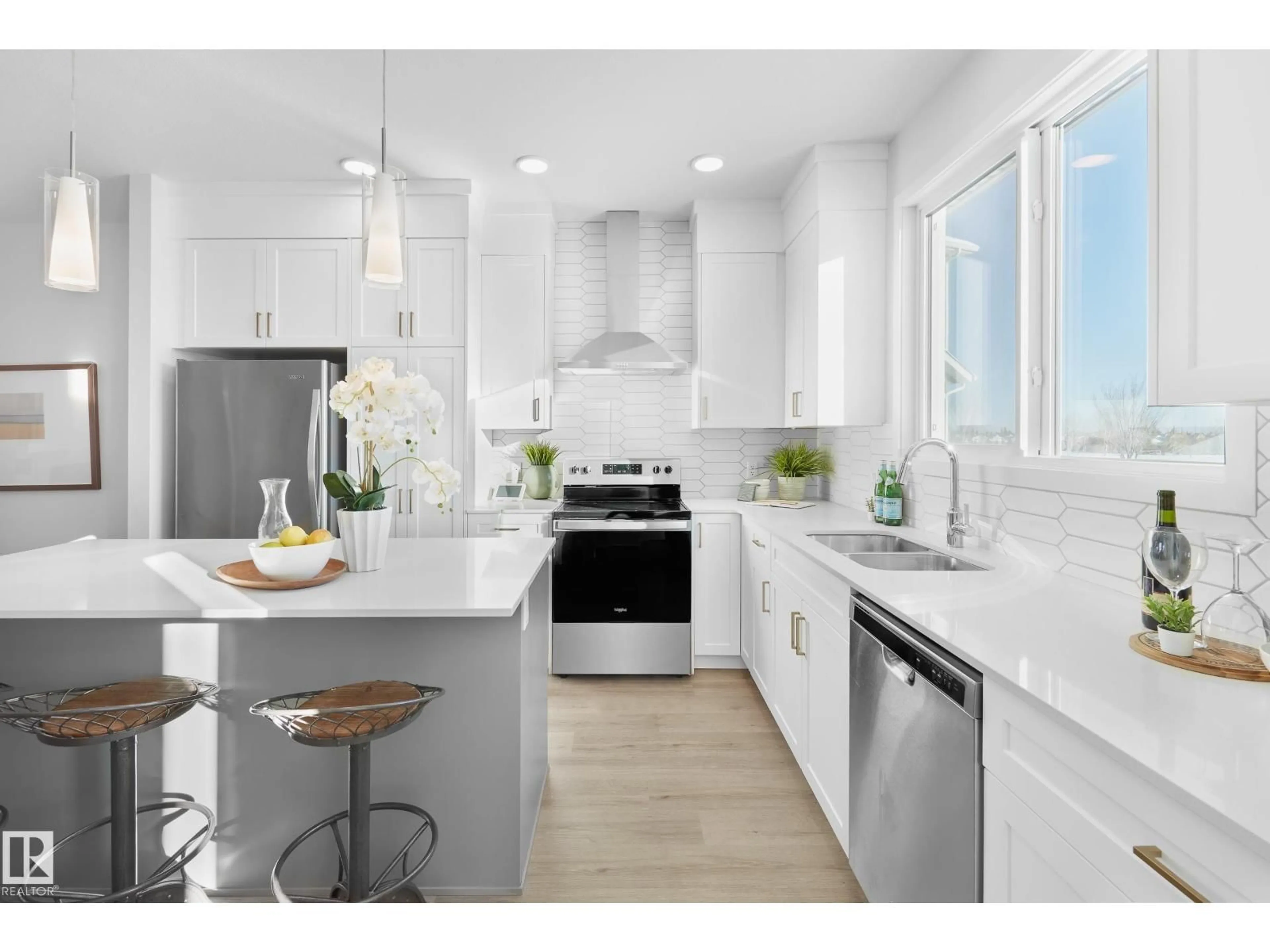 Open concept kitchen, ceramic/tile floor for SW - 2961 COUGHLAN GREEN GR, Edmonton Alberta T6W3X6