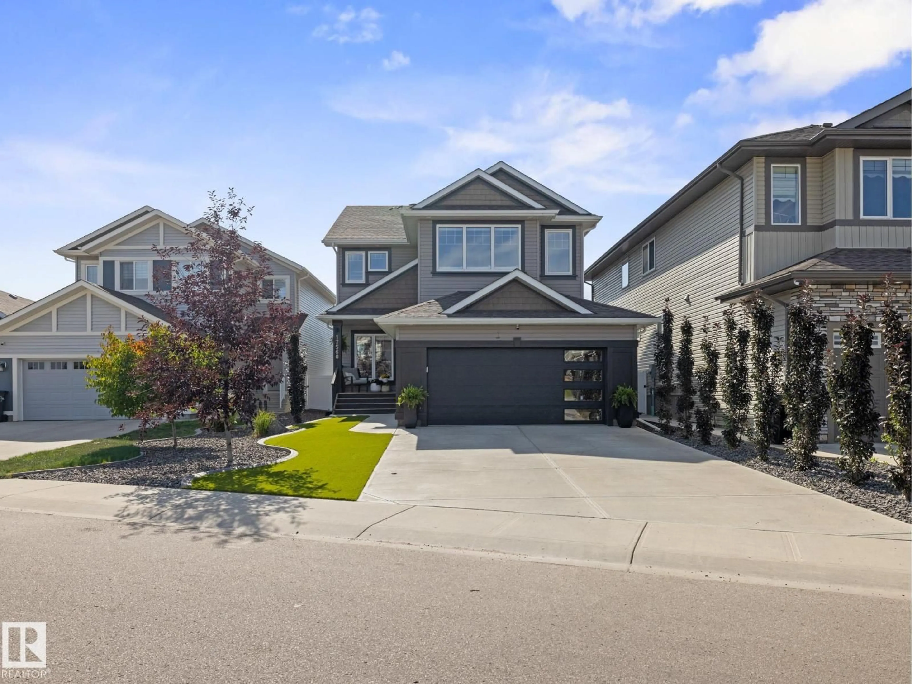 Home with vinyl exterior material, street for NW - 17560 122 ST, Edmonton Alberta T5X0L2