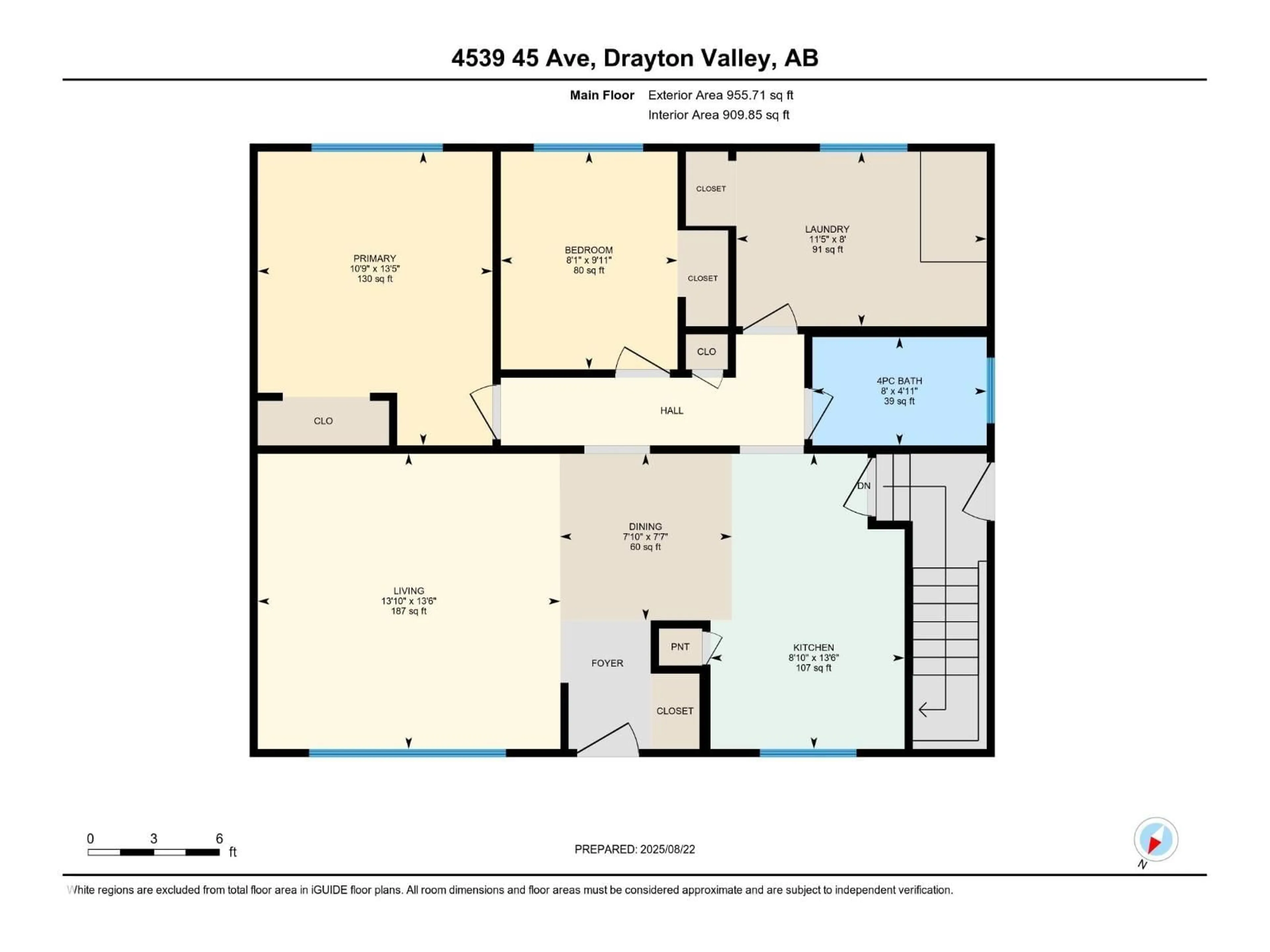 Floor plan for 4539 45 AV, Drayton Valley Alberta T7A1G9