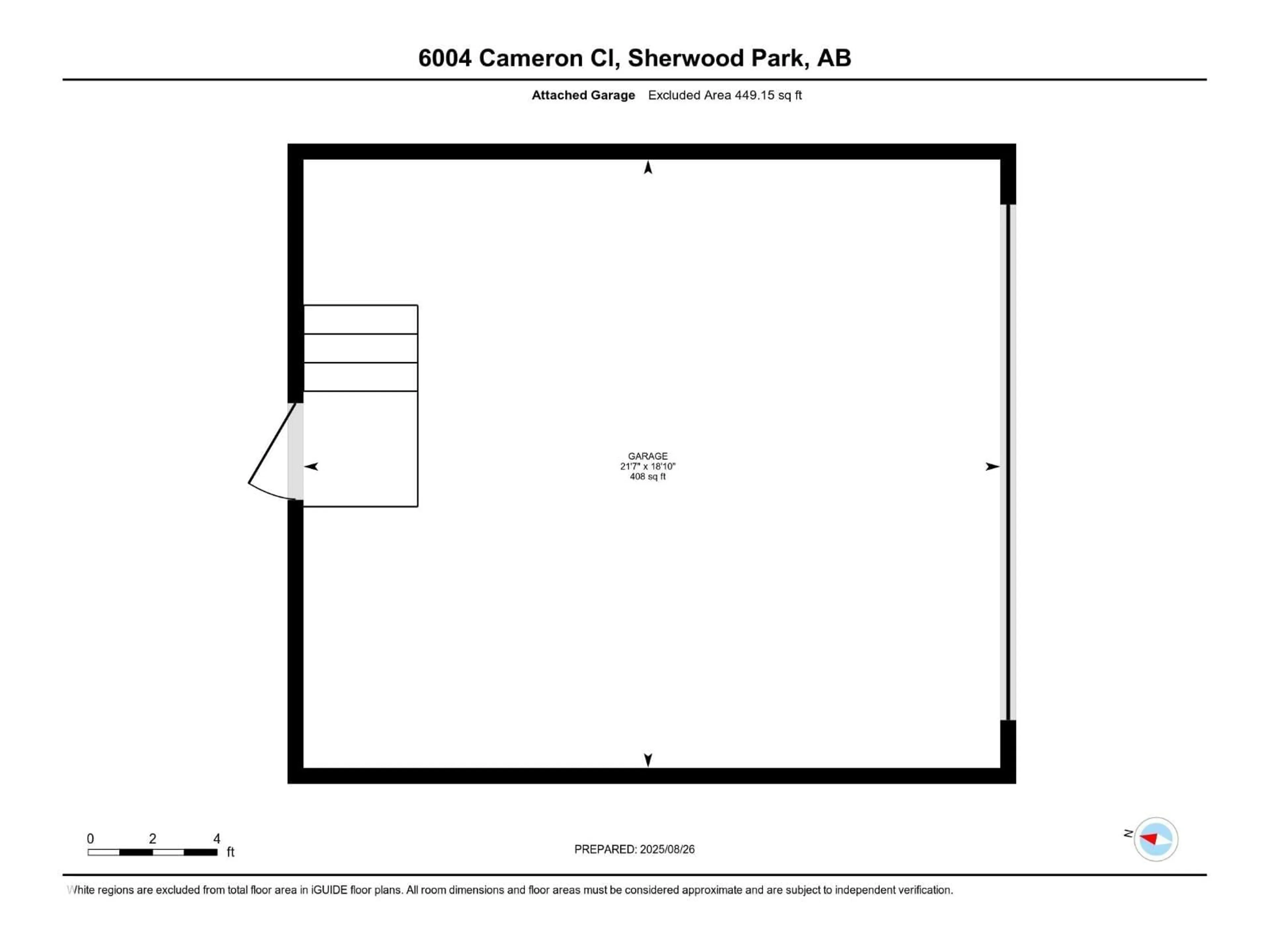 Floor plan for 6004 CAMERON CL, Sherwood Park Alberta T8H0H6
