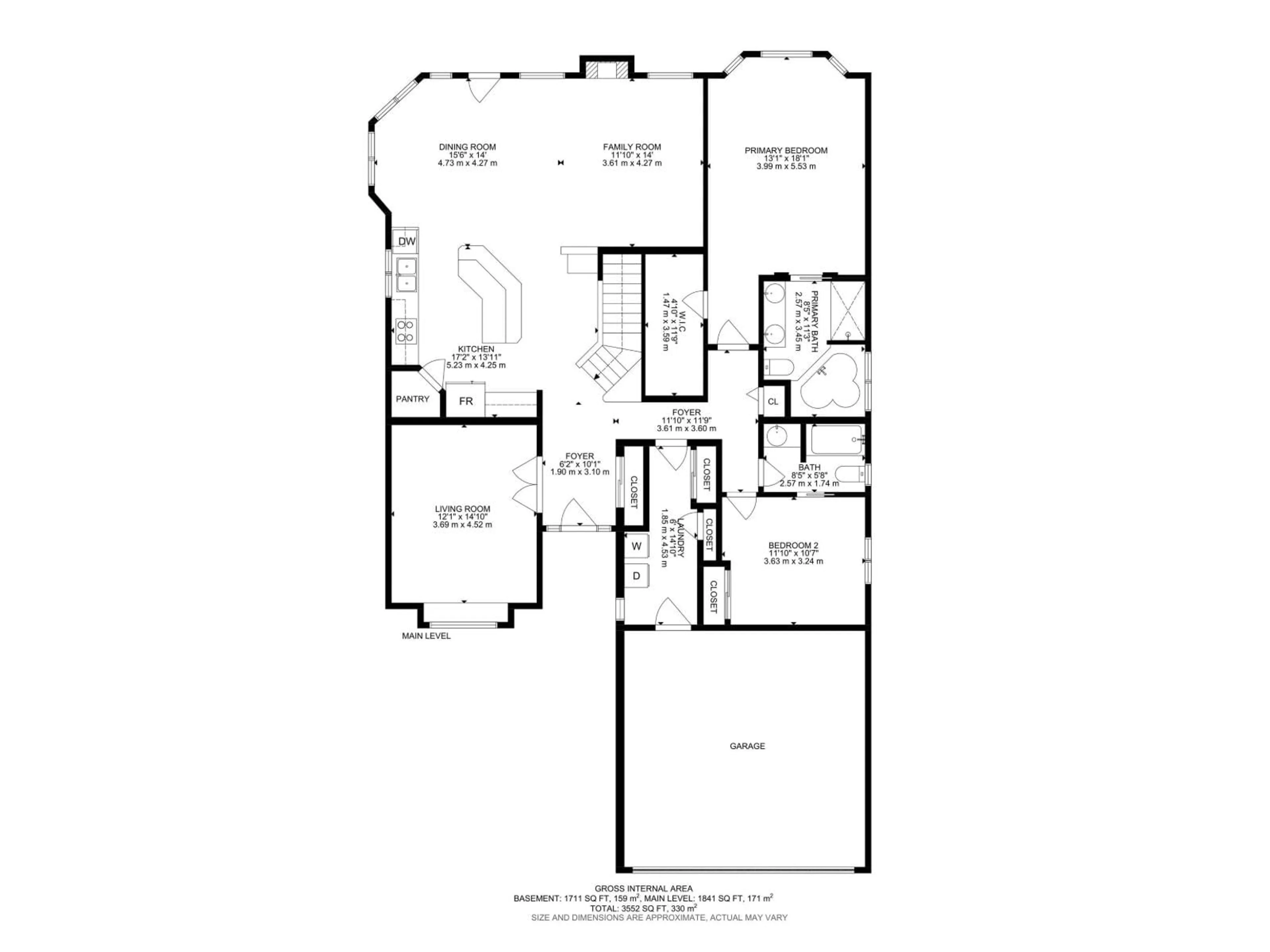 Floor plan for NW - 1526 HASWELL CL, Edmonton Alberta T6R3J4