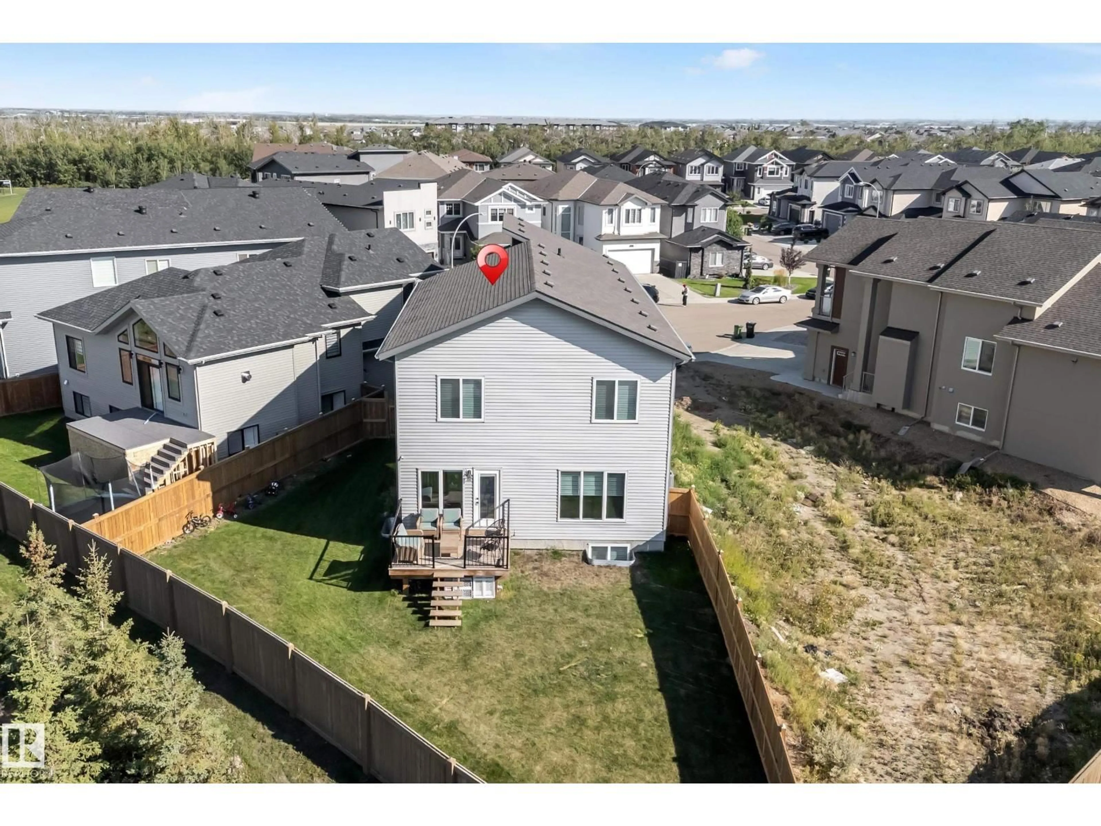 A pic from outside/outdoor area/front of a property/back of a property/a pic from drone, mountain view for 6221 172A AV, Edmonton Alberta T5Y3V5