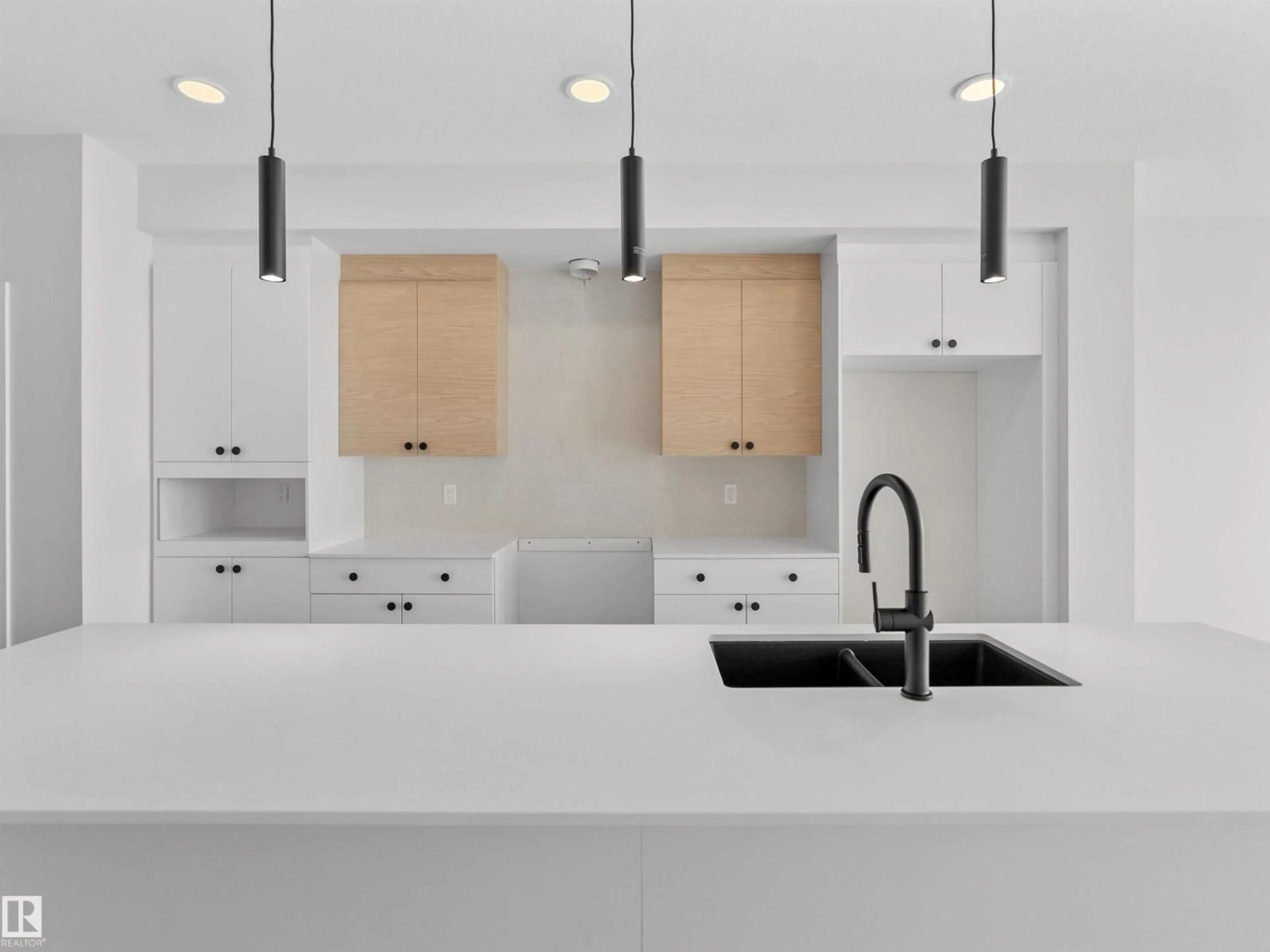 Contemporary kitchen, ceramic/tile floor for 22919 80 AV, Edmonton Alberta T5T7Y1