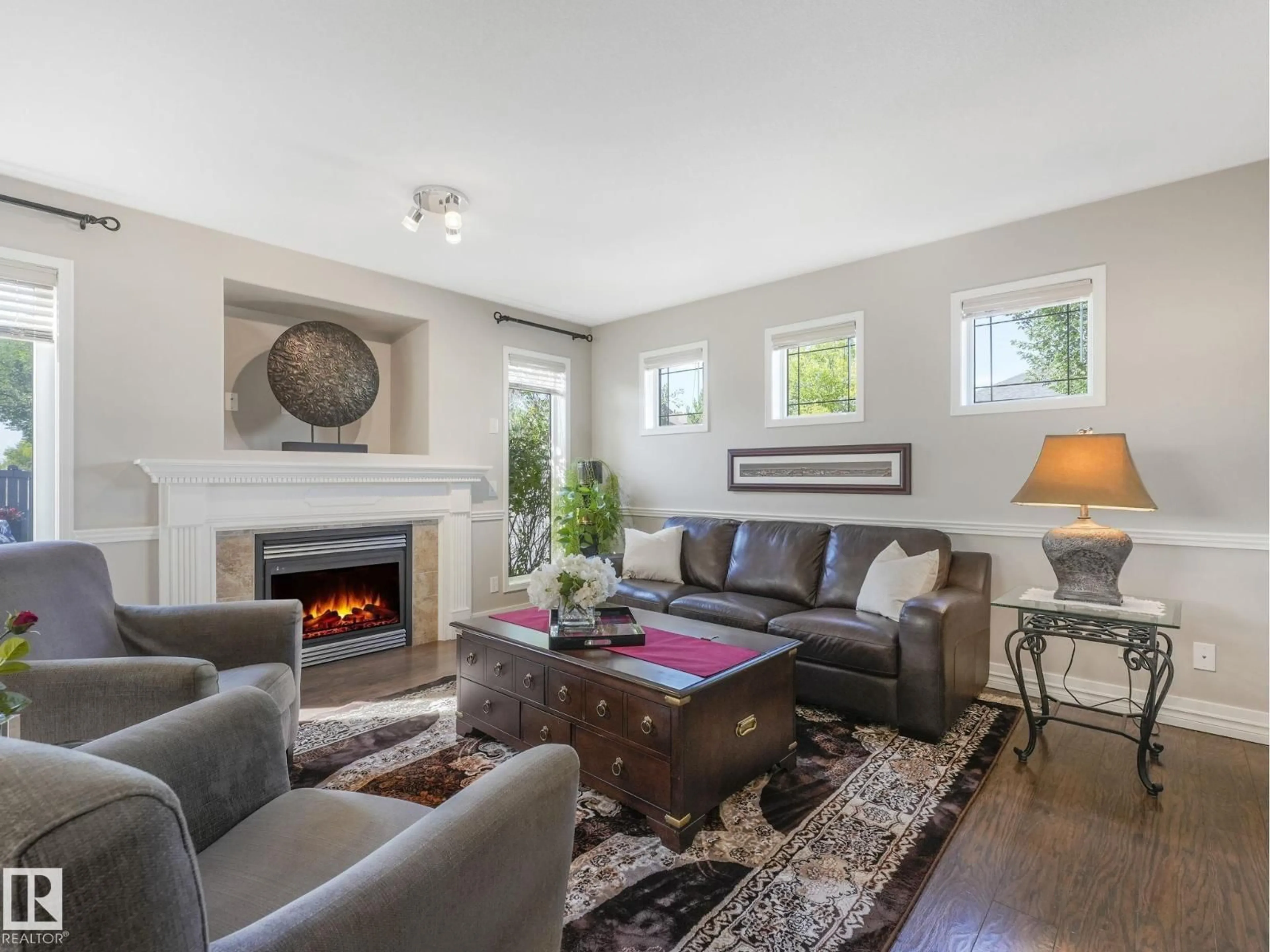 Living room with furniture, unknown for SW - 6123 5 AV, Edmonton Alberta T6X0E8