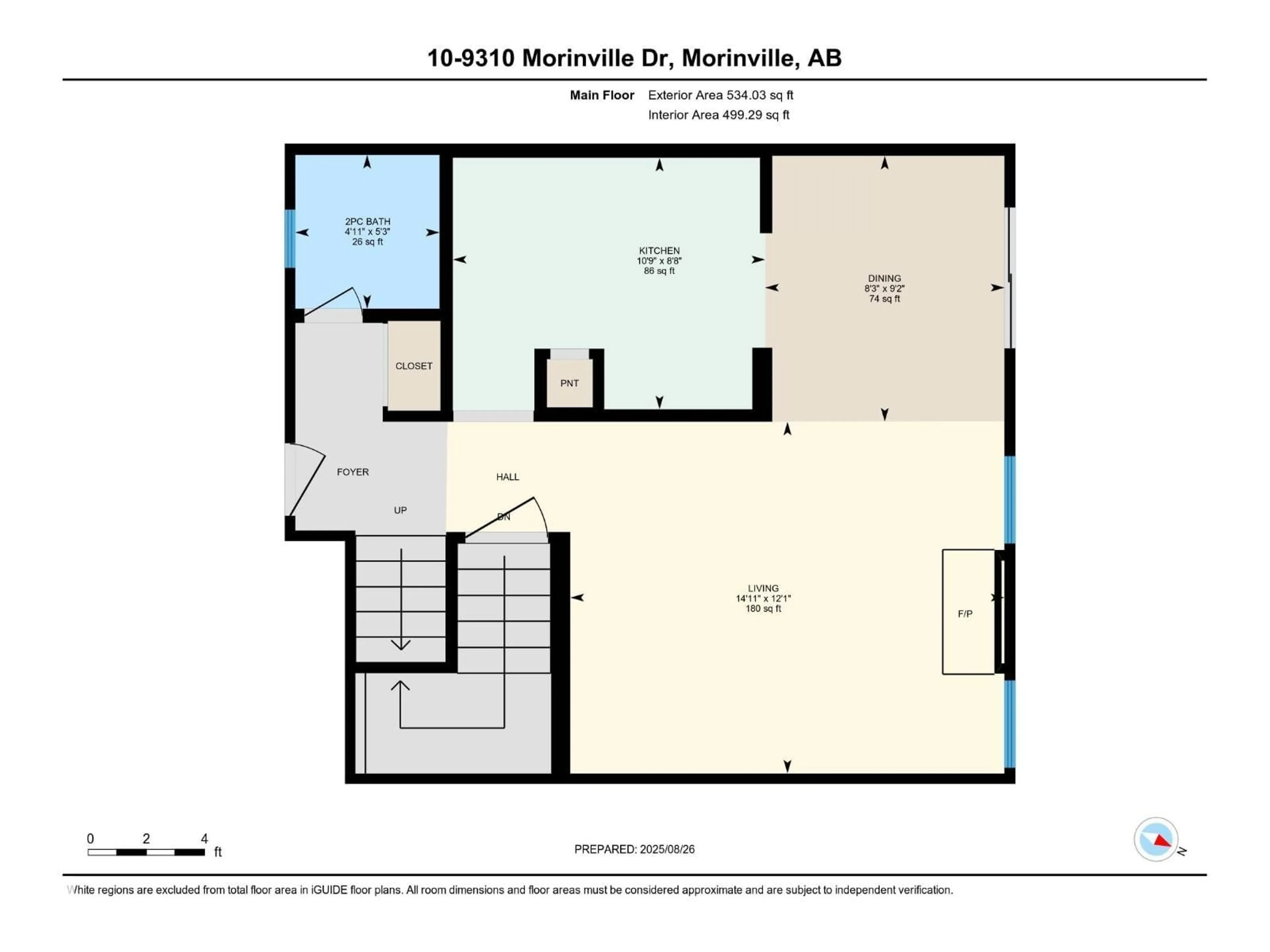 Floor plan for 9310 - 10 MORINVILLE DR, Morinville Alberta T8R1J8