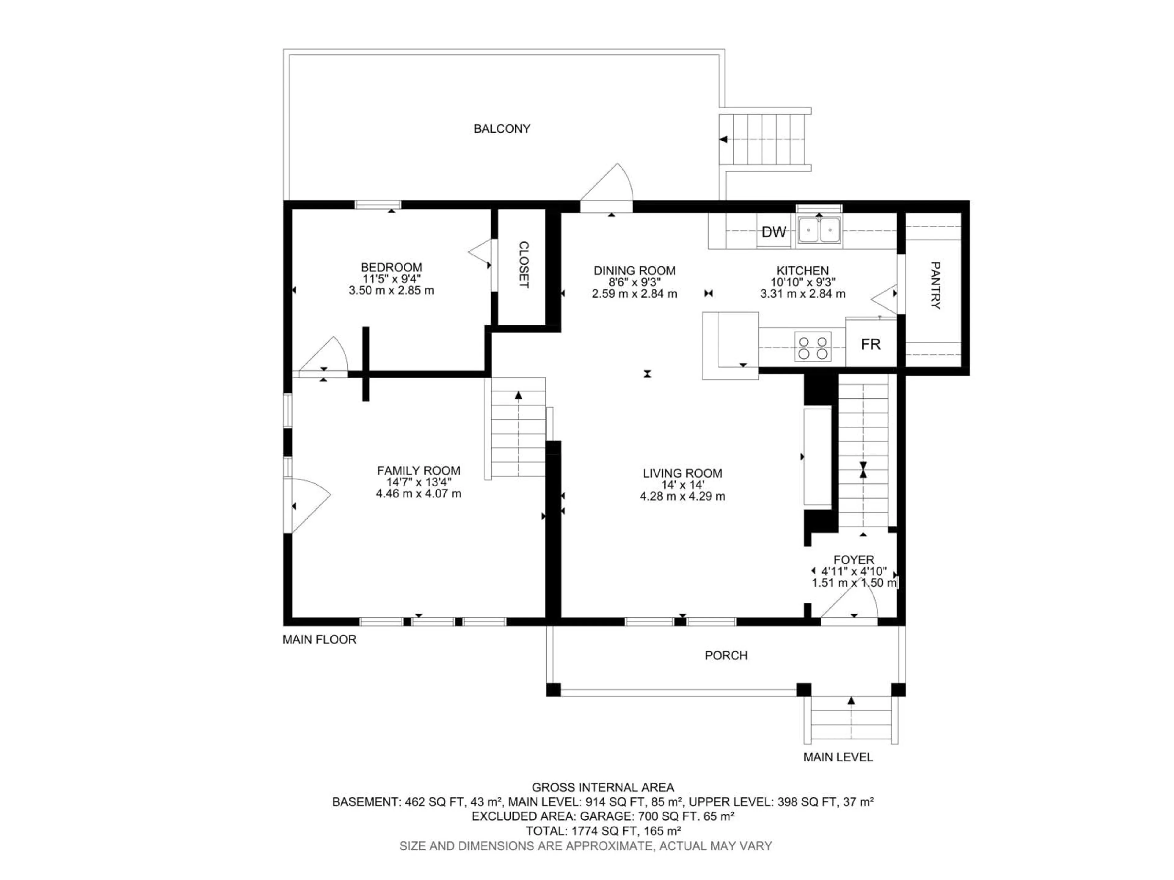 Floor plan for 11530 71 ST, Edmonton Alberta T5B1V9