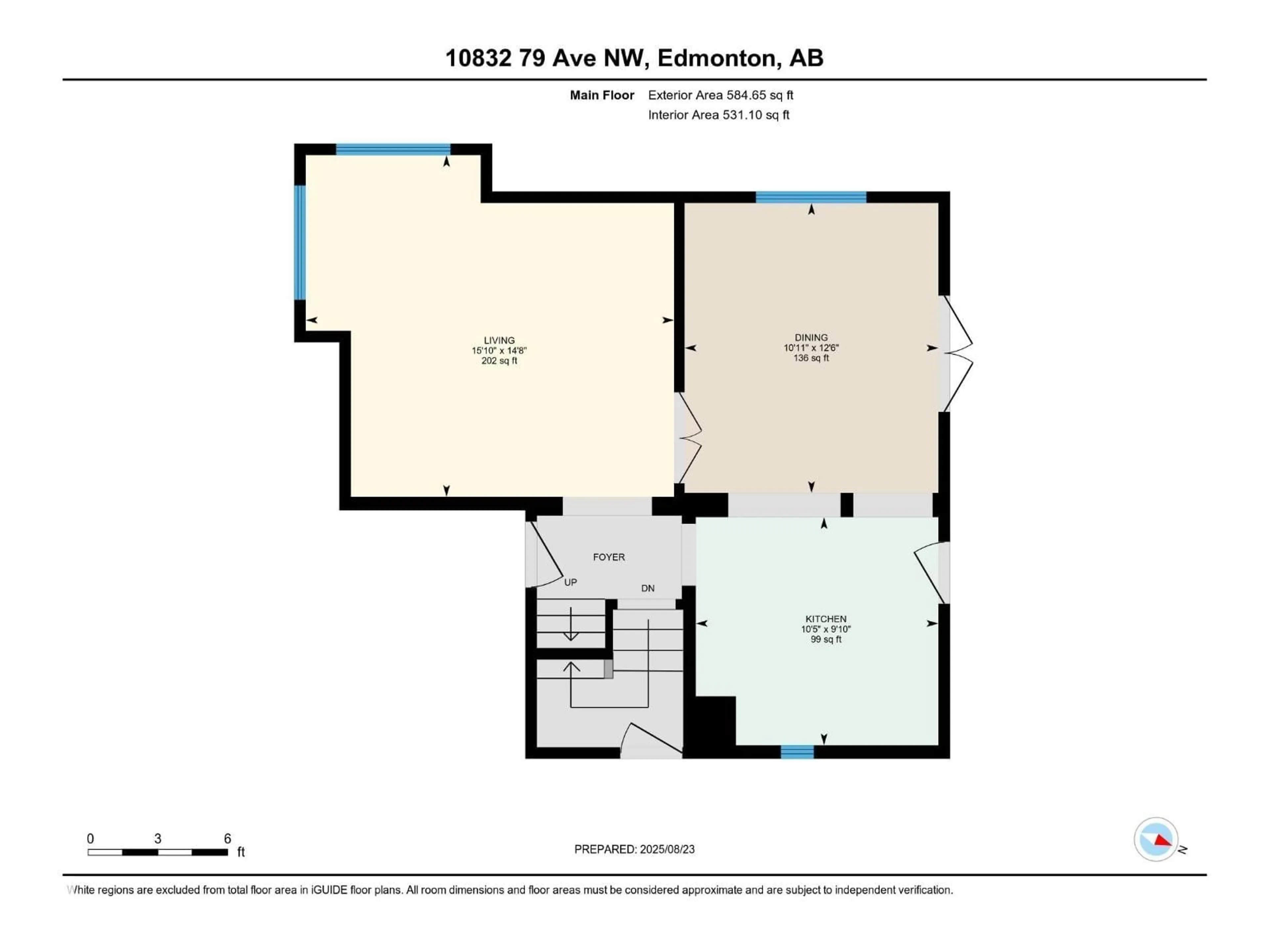Floor plan for 10832 79 AV, Edmonton Alberta T6E1S5