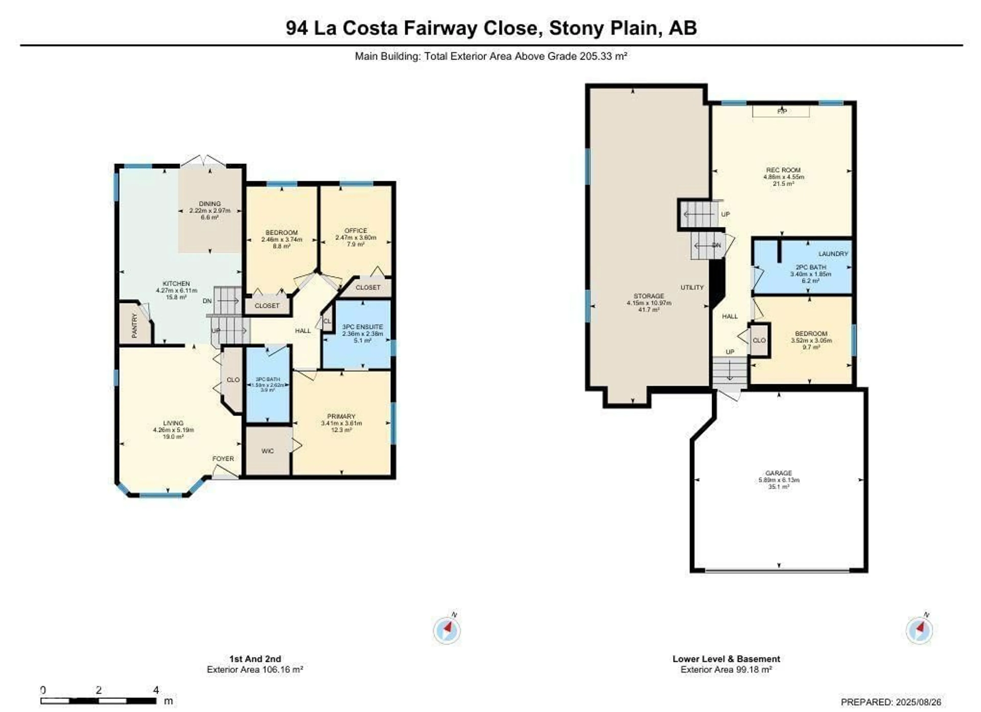 Floor plan for 94 LA COSTA FAIRWAY CL, Stony Plain Alberta T7Z2A5