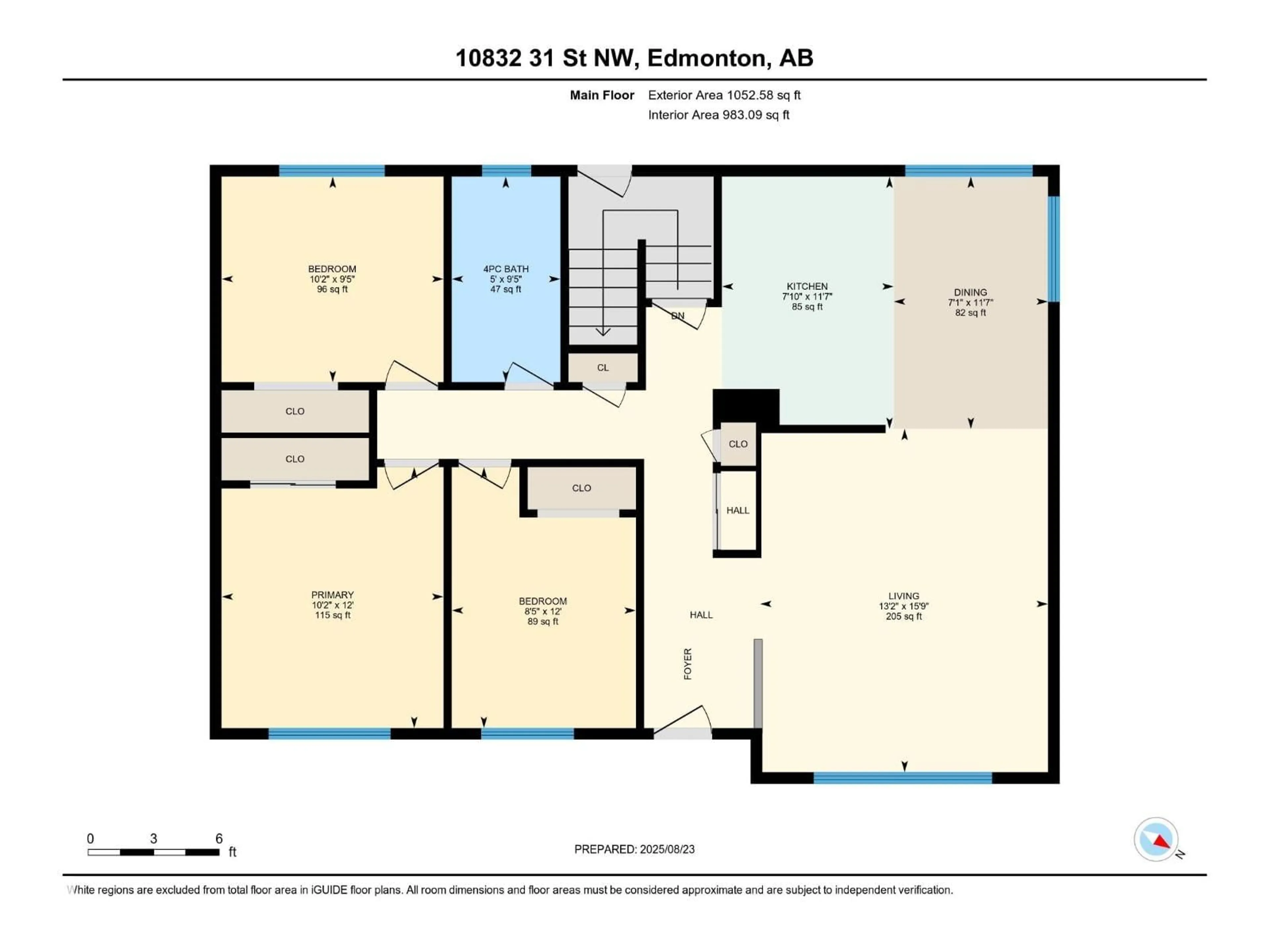 Floor plan for 10832 31 ST, Edmonton Alberta T5W1W7