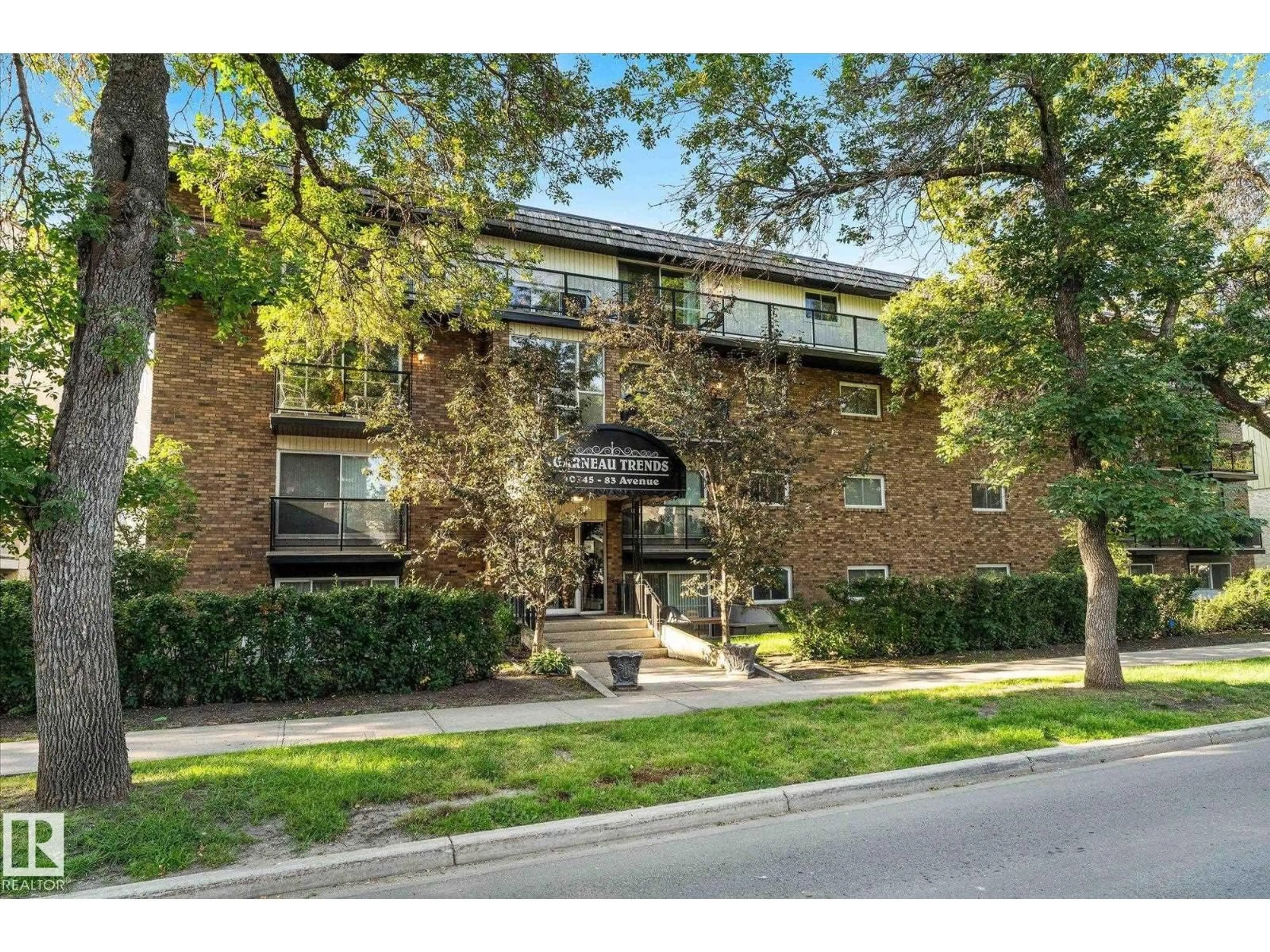 Home with brick exterior material, street for #204 - 10745 83 AV, Edmonton Alberta T6E2E5