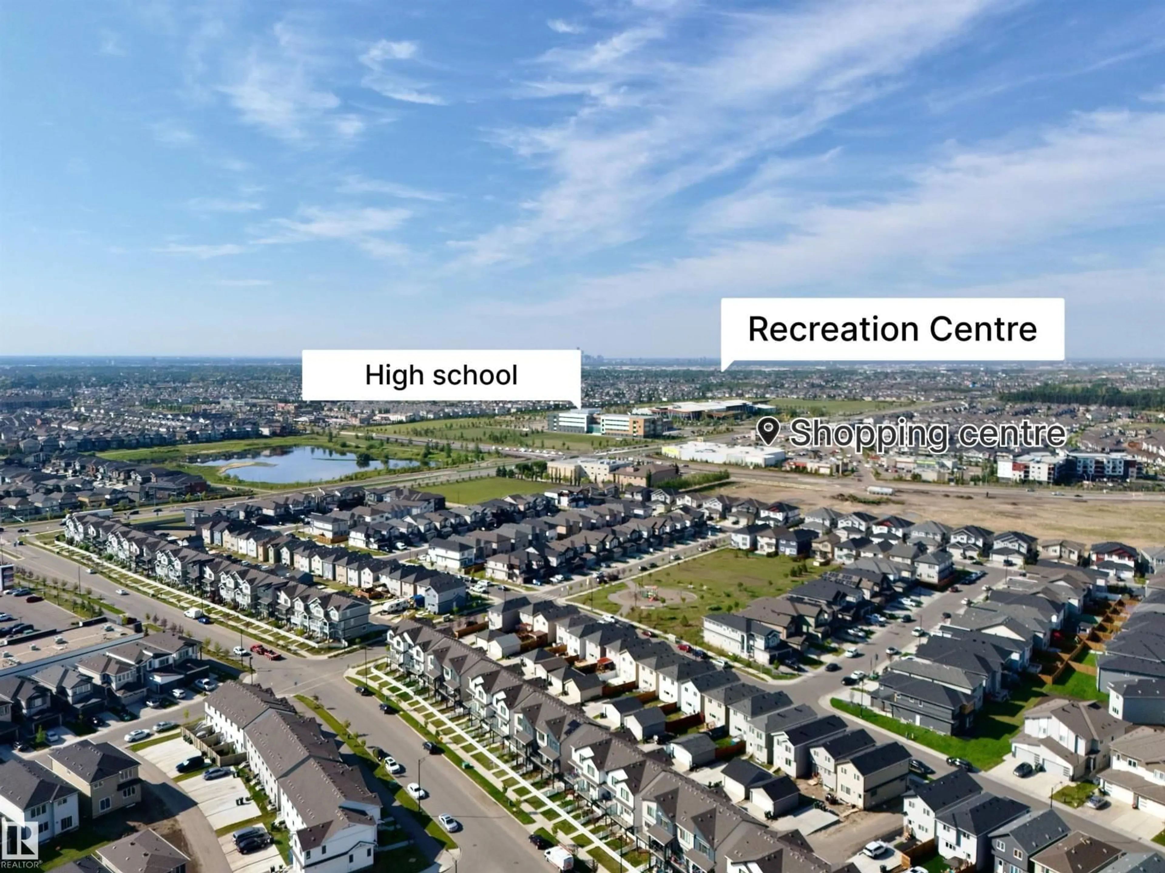 A pic from outside/outdoor area/front of a property/back of a property/a pic from drone, water/lake/river/ocean view for 1212 14 AV, Edmonton Alberta T6T2W2
