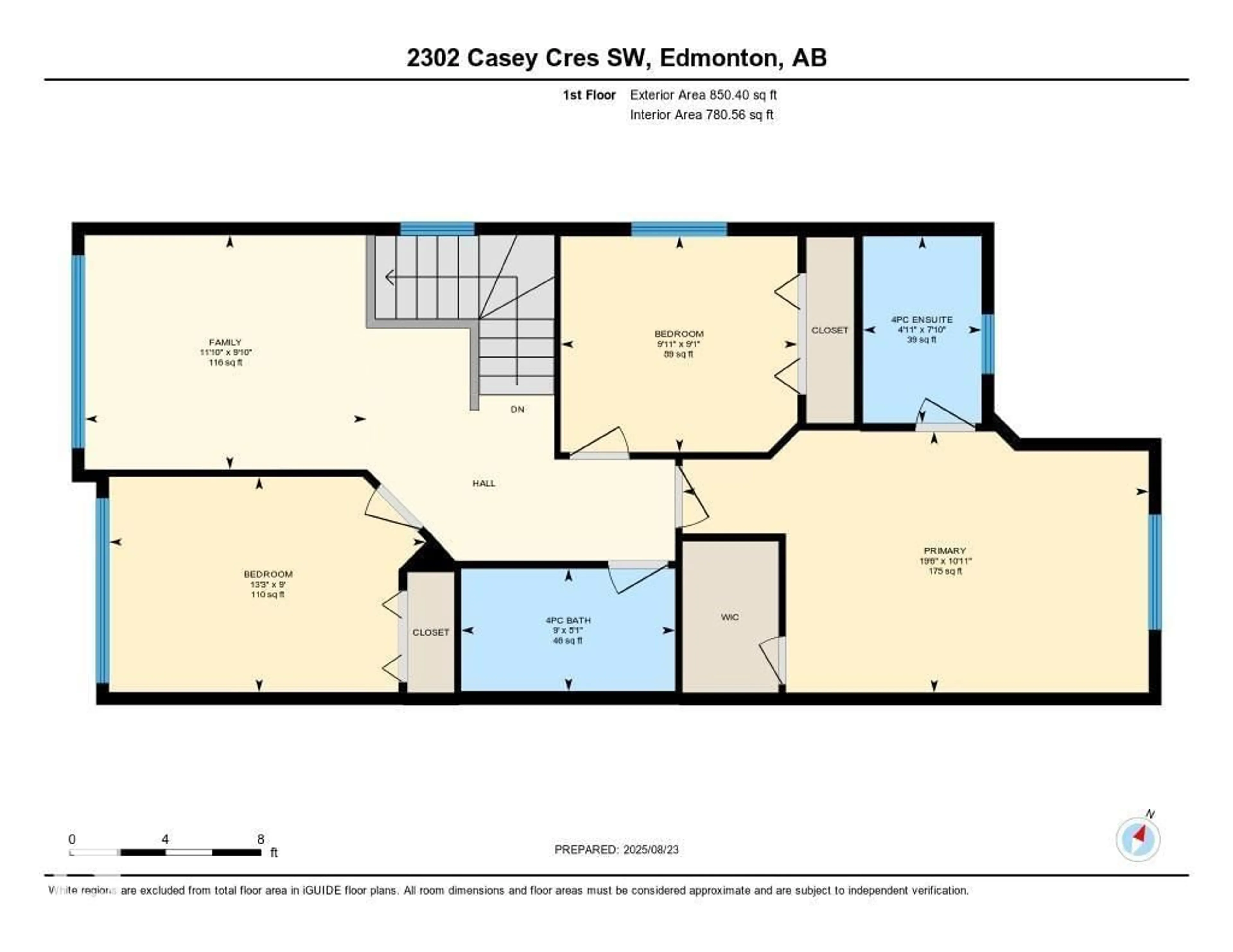 Floor plan for 2302 CASEY CR, Edmonton Alberta T6W3M8