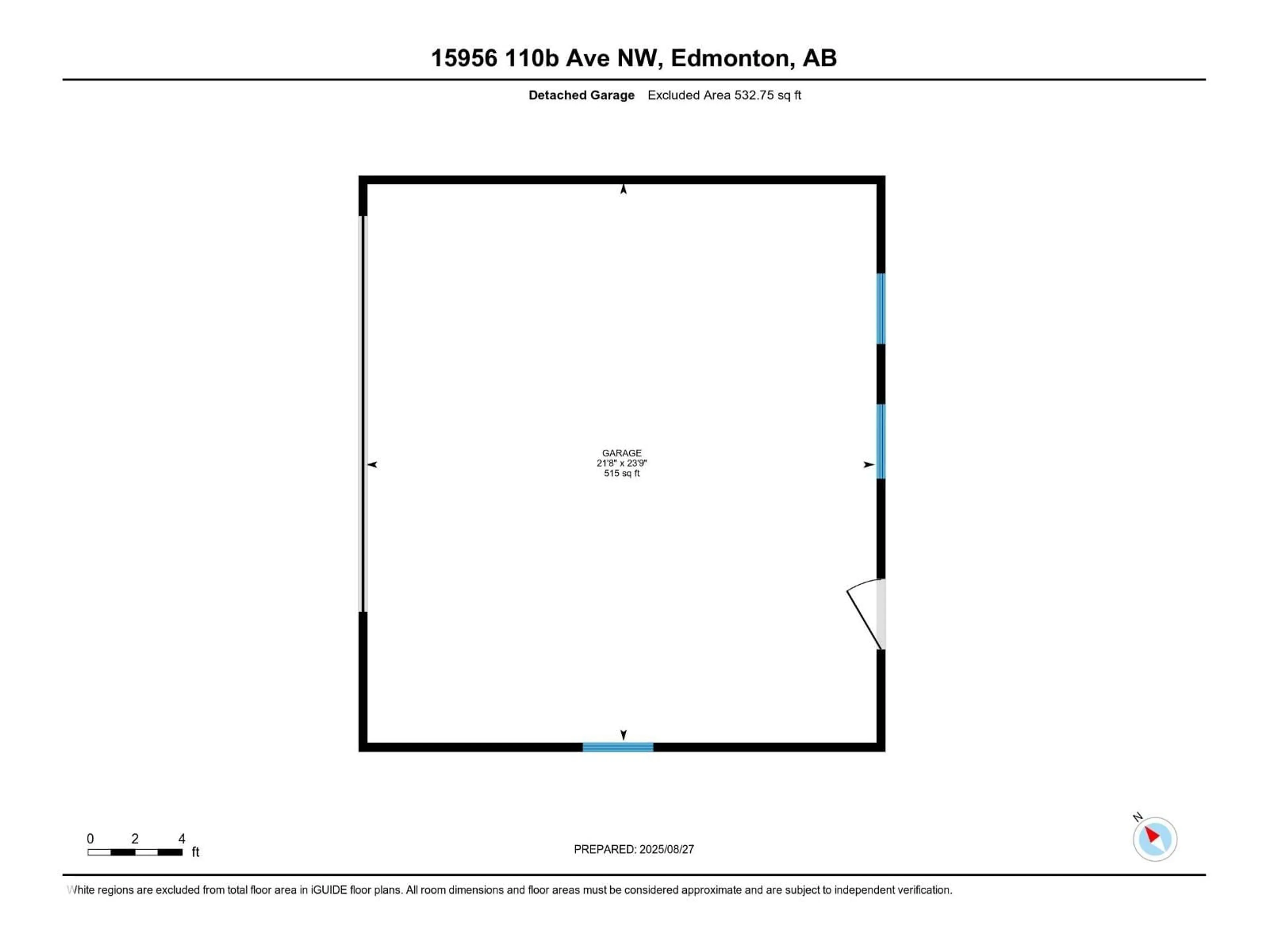 Floor plan for NW - 15956 110B AV, Edmonton Alberta T5P1J4