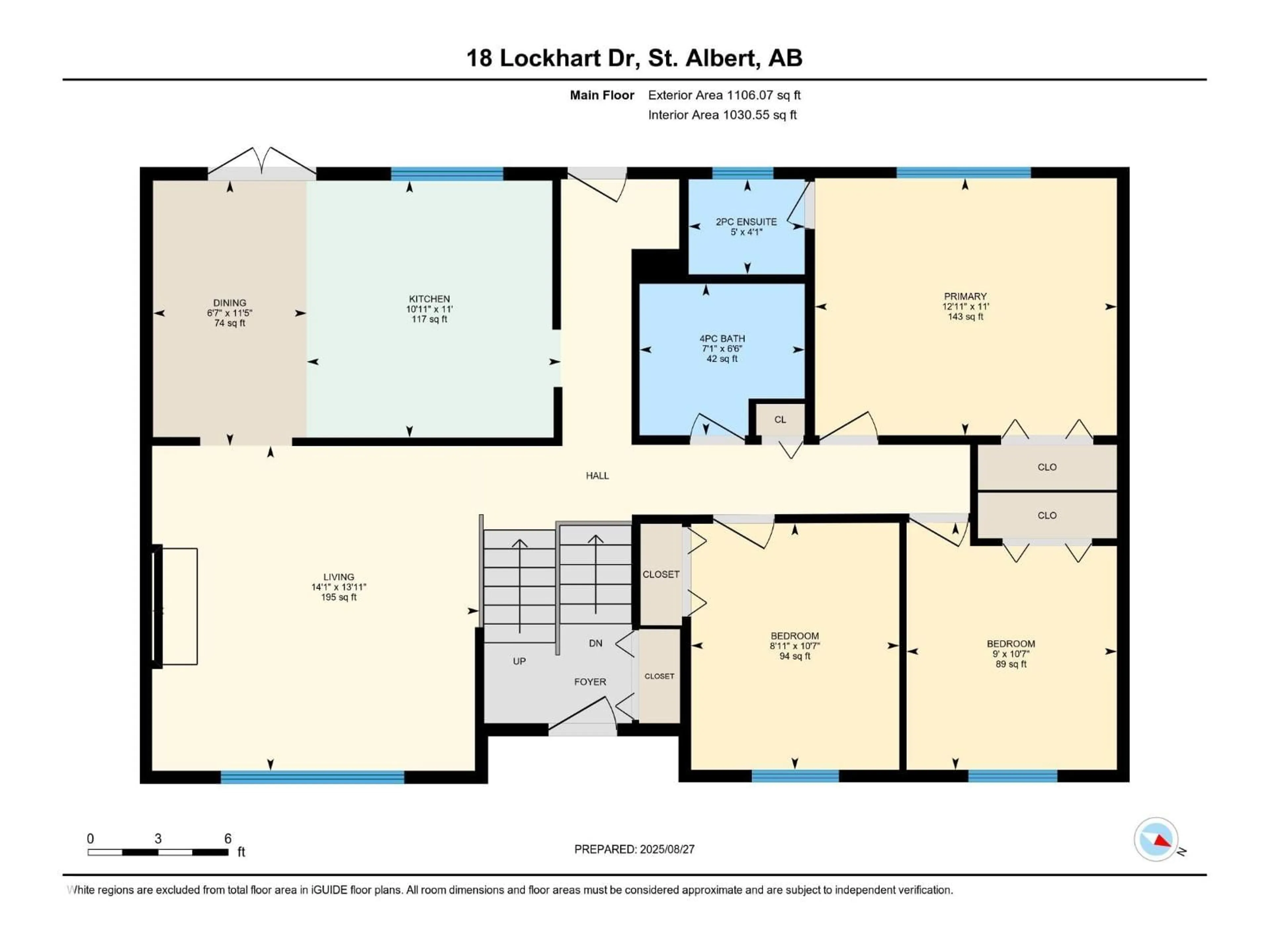 Floor plan for 18 LOCKHART DR, St. Albert Alberta T8N2V1