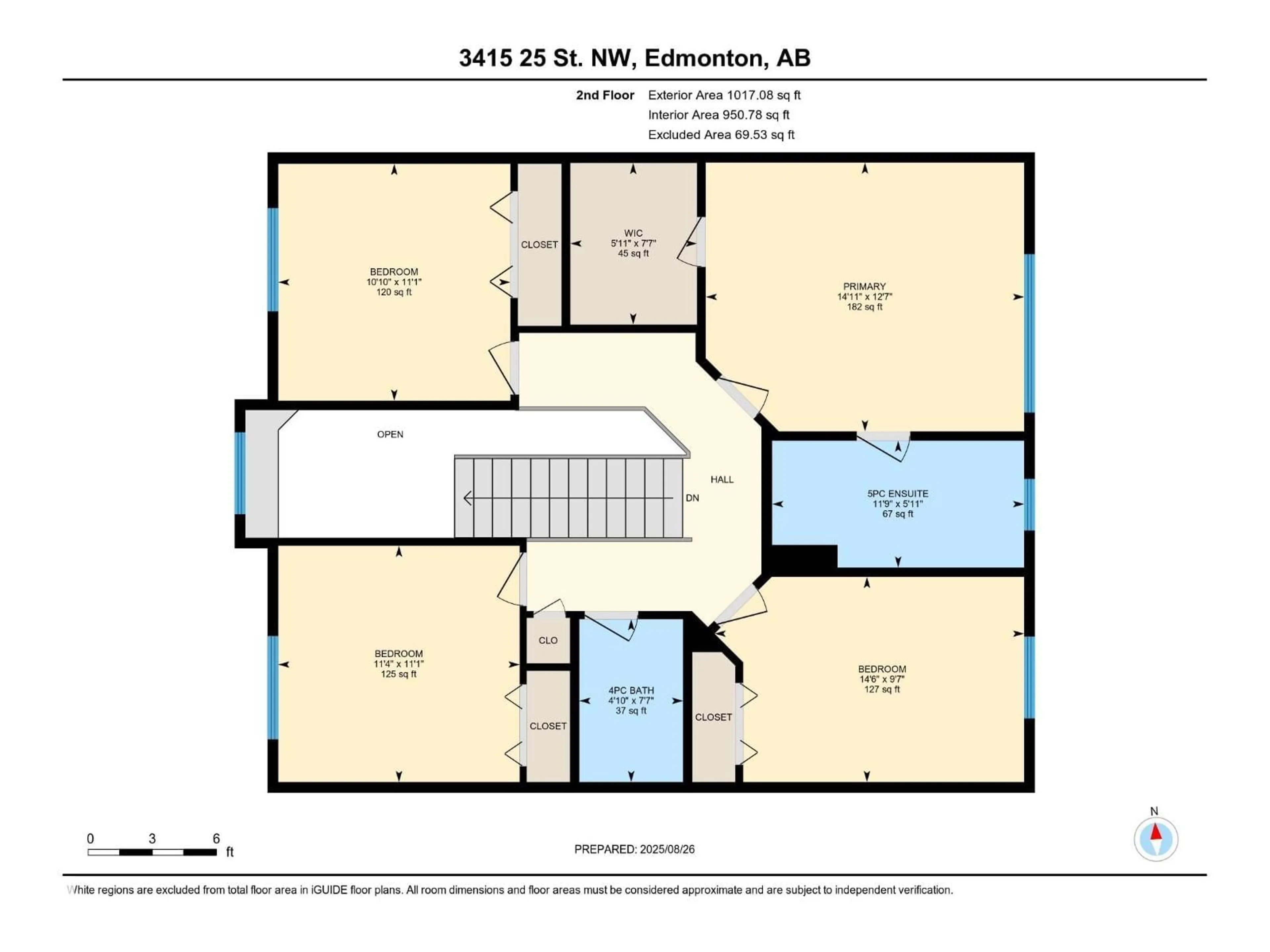 Floor plan for NW - 3415 25 ST, Edmonton Alberta T6T0B1