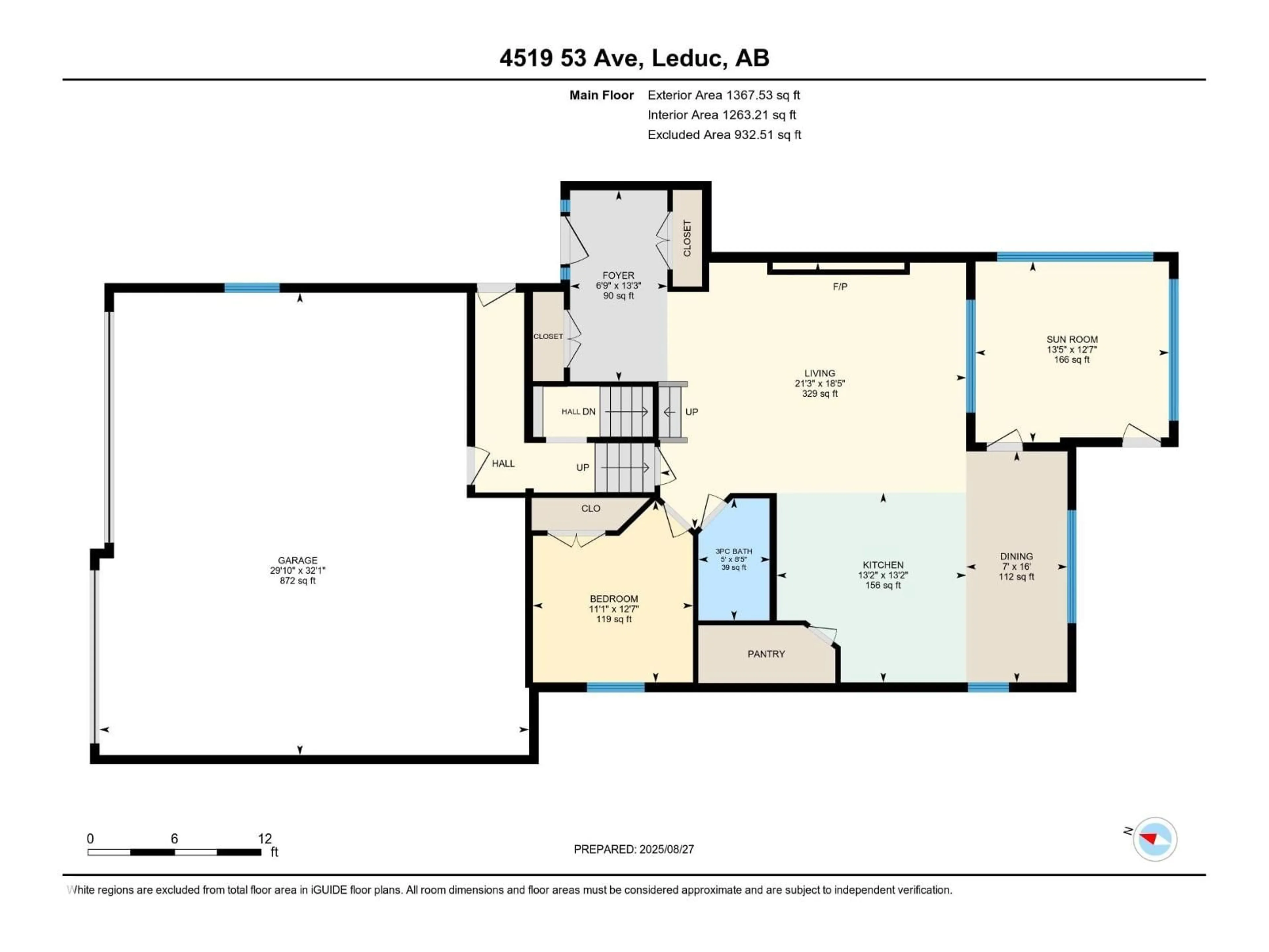 Floor plan for 4519 53 AV, Leduc Alberta T9E5X1