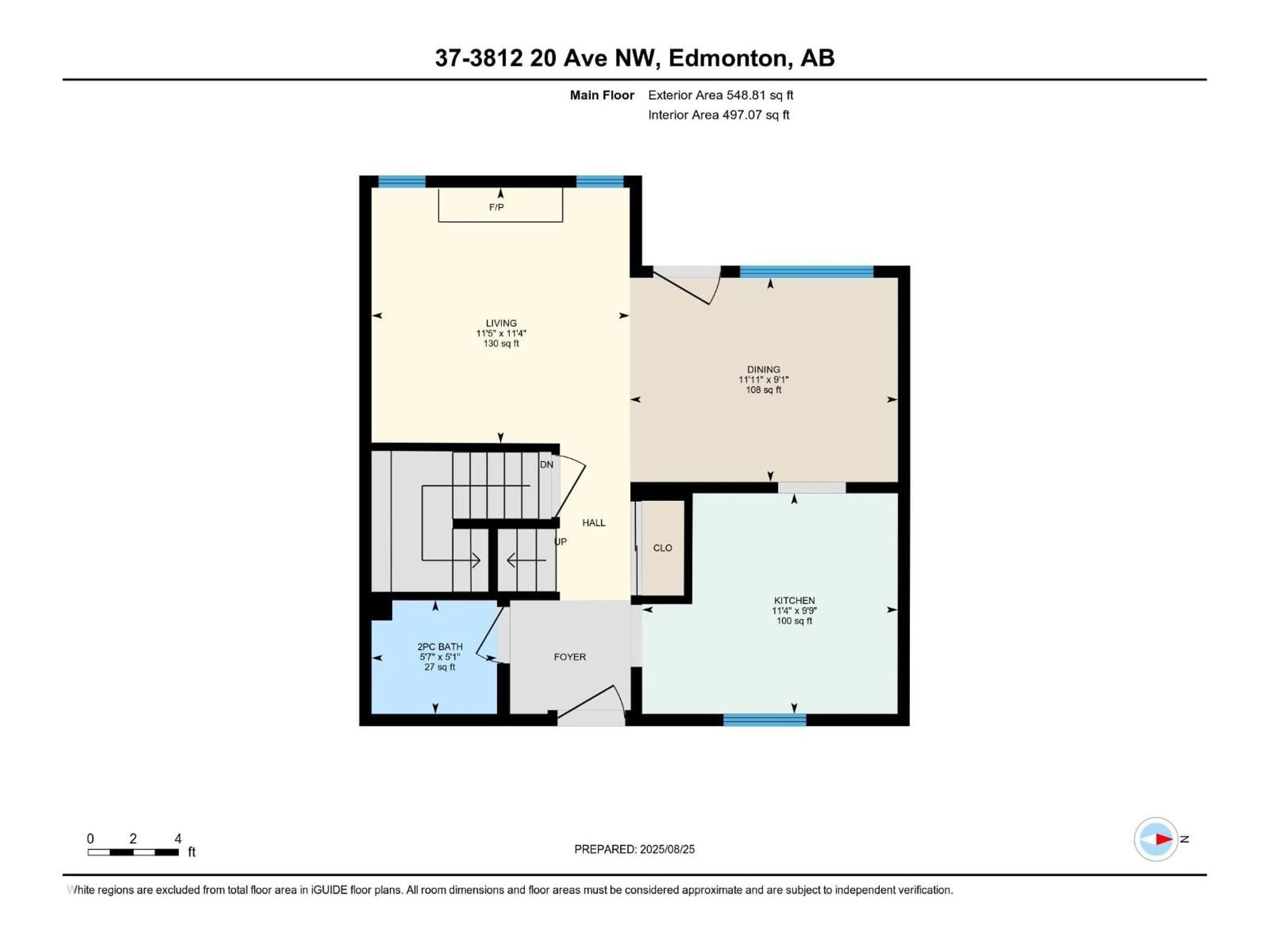 Floor plan for #37 - 3812 20 AV, Edmonton Alberta T6L4B2