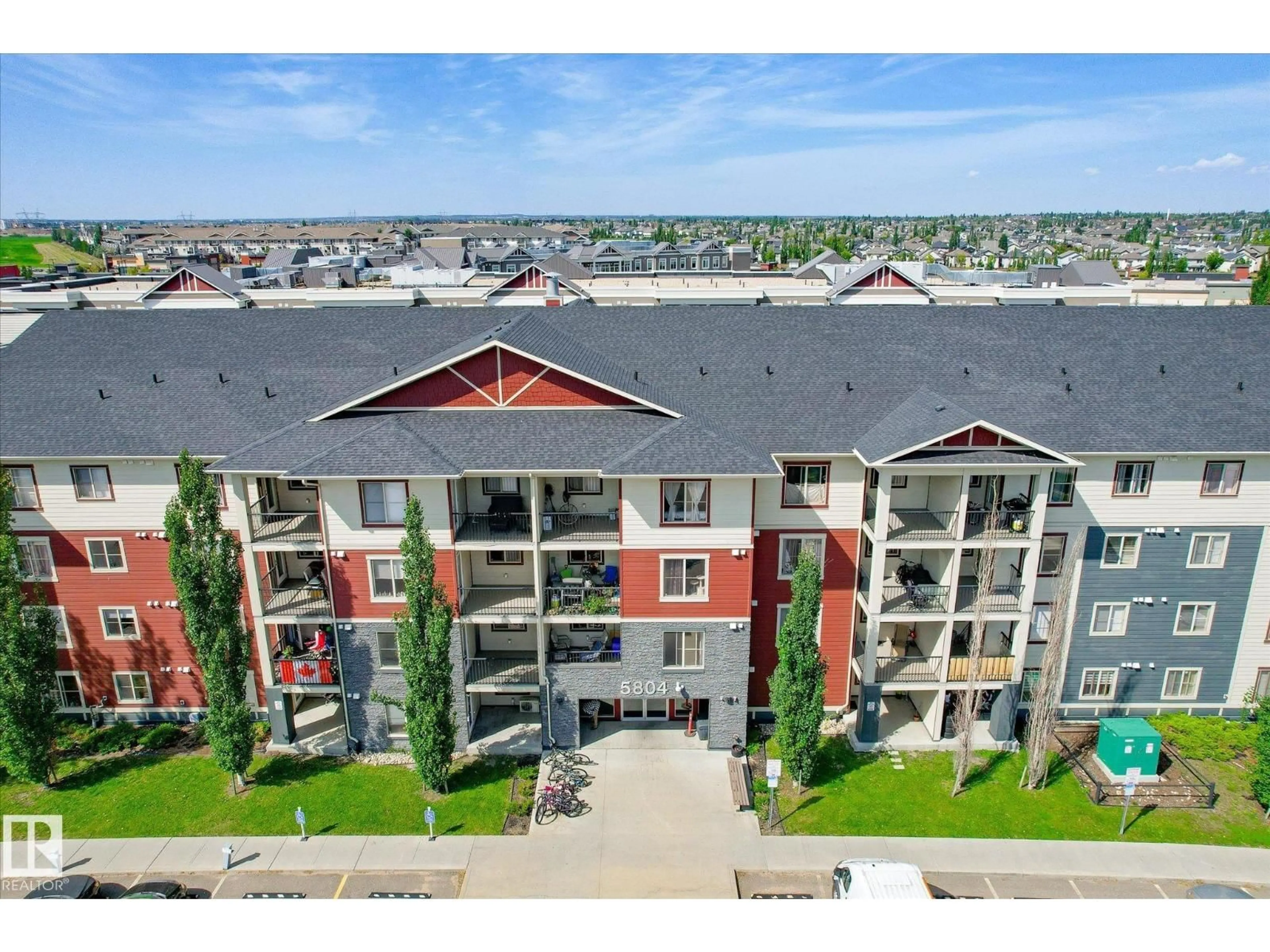 A pic from outside/outdoor area/front of a property/back of a property/a pic from drone, unknown for #204 - 5804 MULLEN PL, Edmonton Alberta T6R0W3