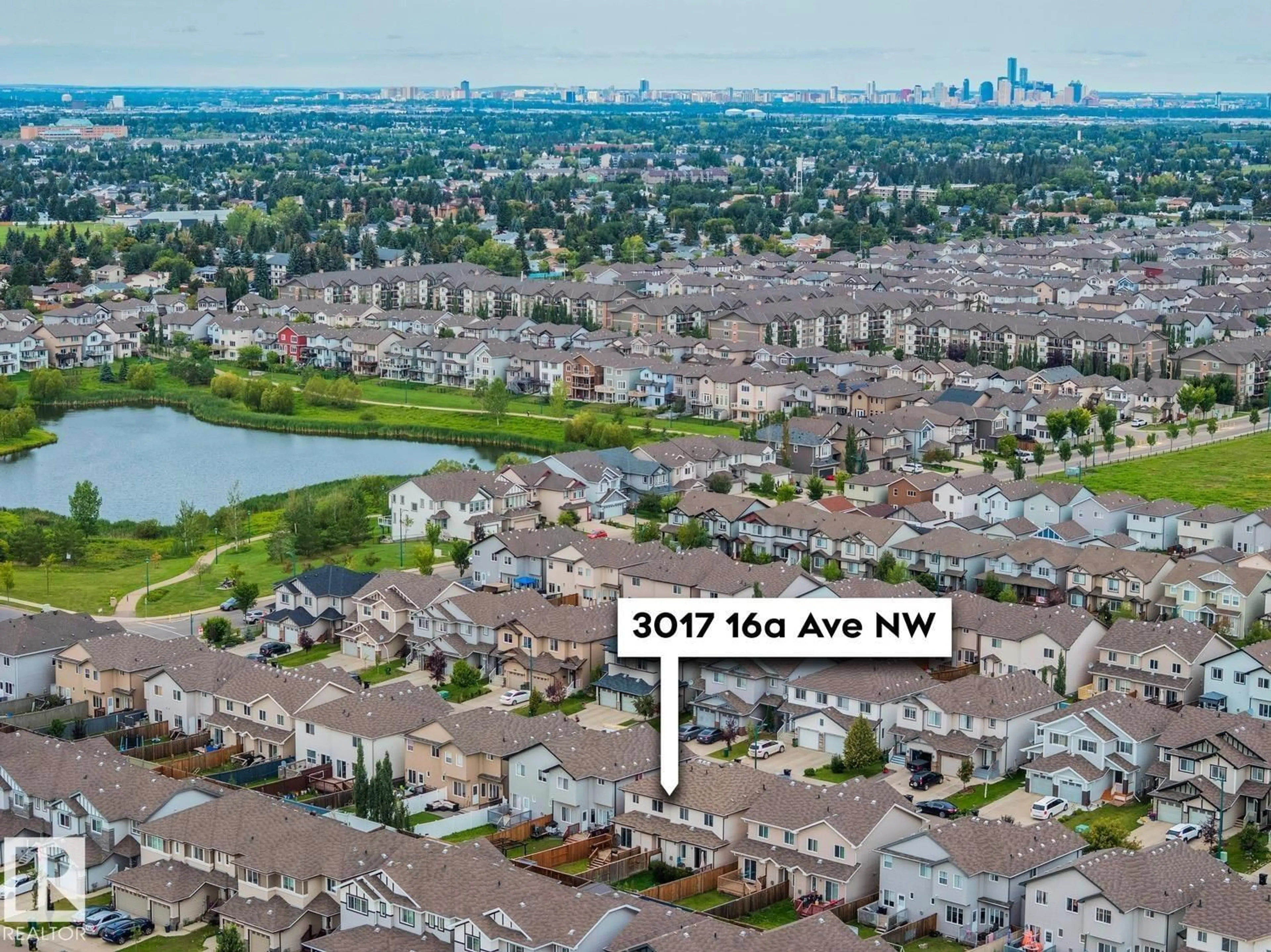 A pic from outside/outdoor area/front of a property/back of a property/a pic from drone, city buildings view from balcony for 3017 16A AV, Edmonton Alberta T6T0P8