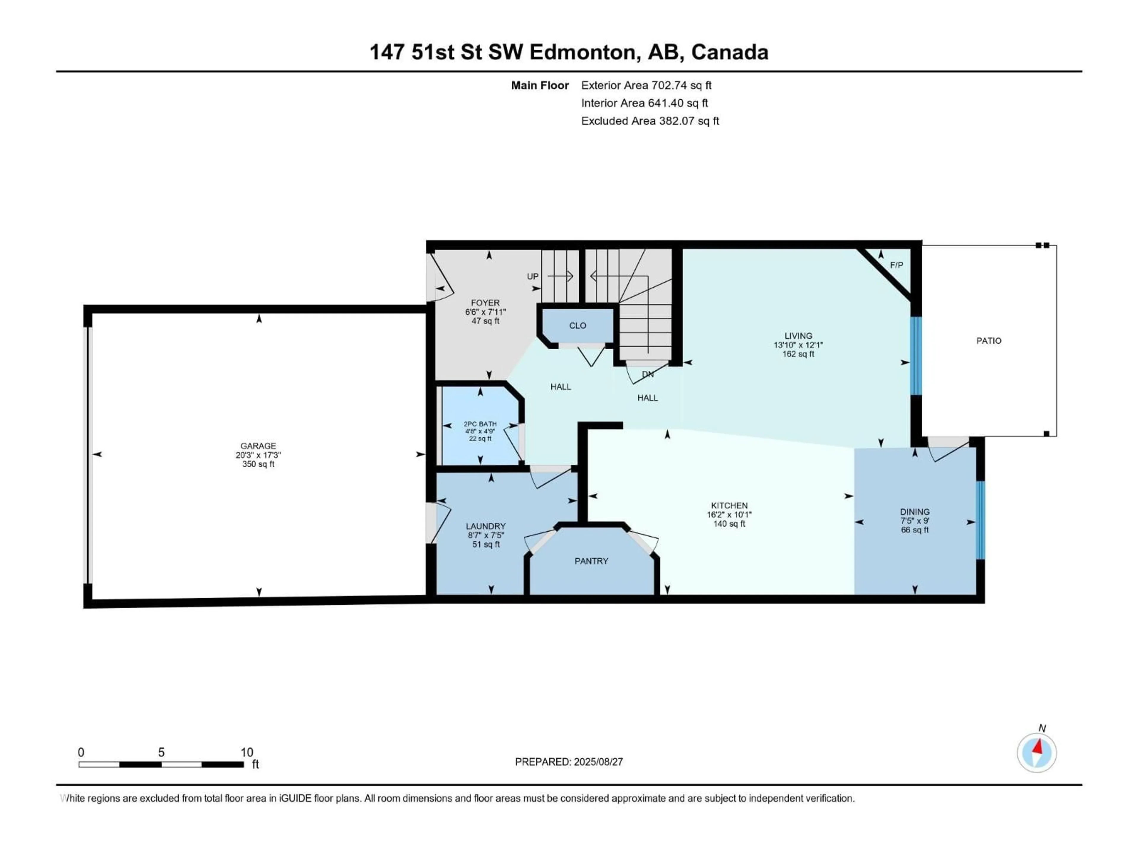 Floor plan for 147 51 ST, Edmonton Alberta T6X0Z7