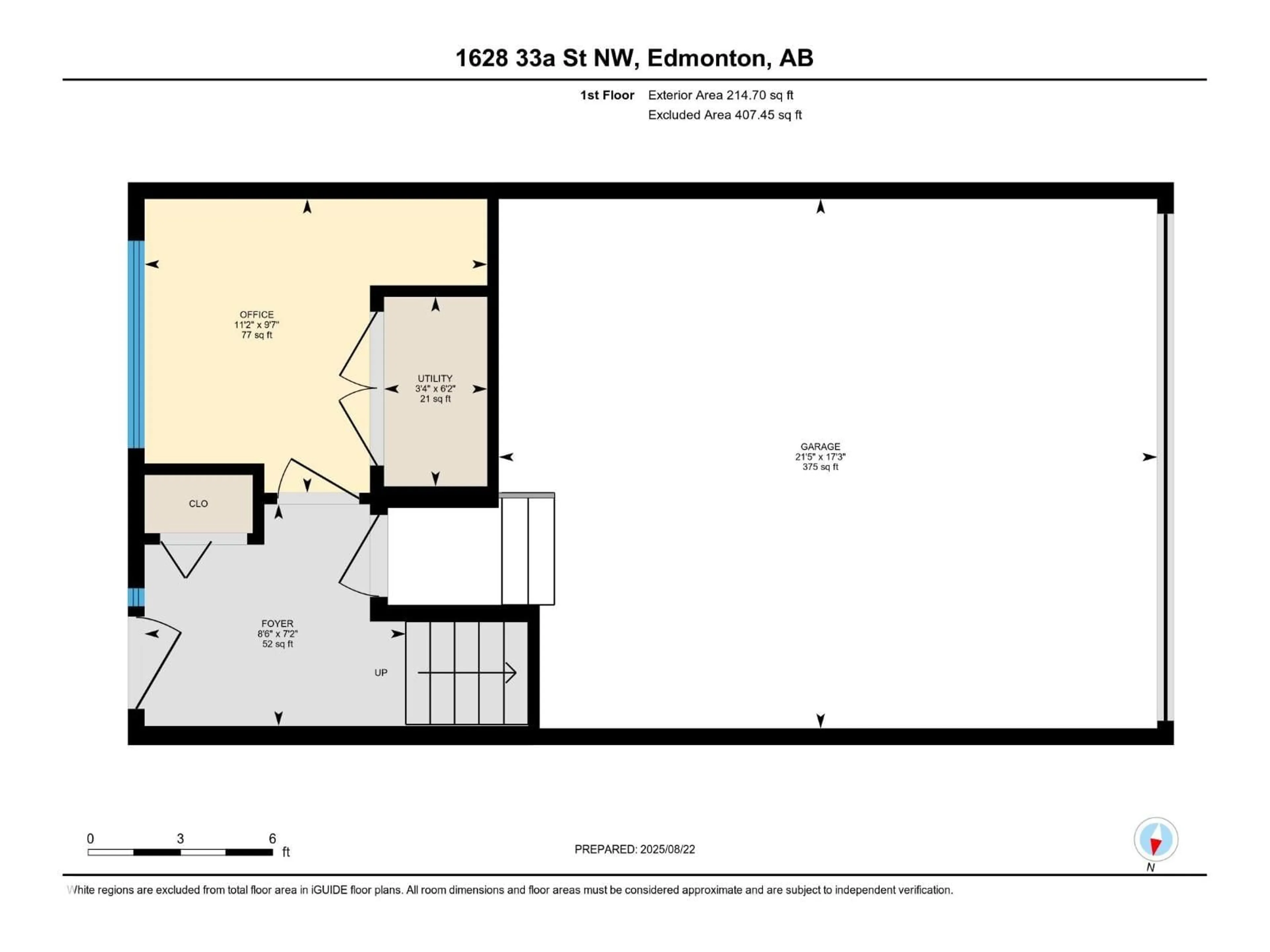Floor plan for NW - 1628 33A ST, Edmonton Alberta T6T0Y1