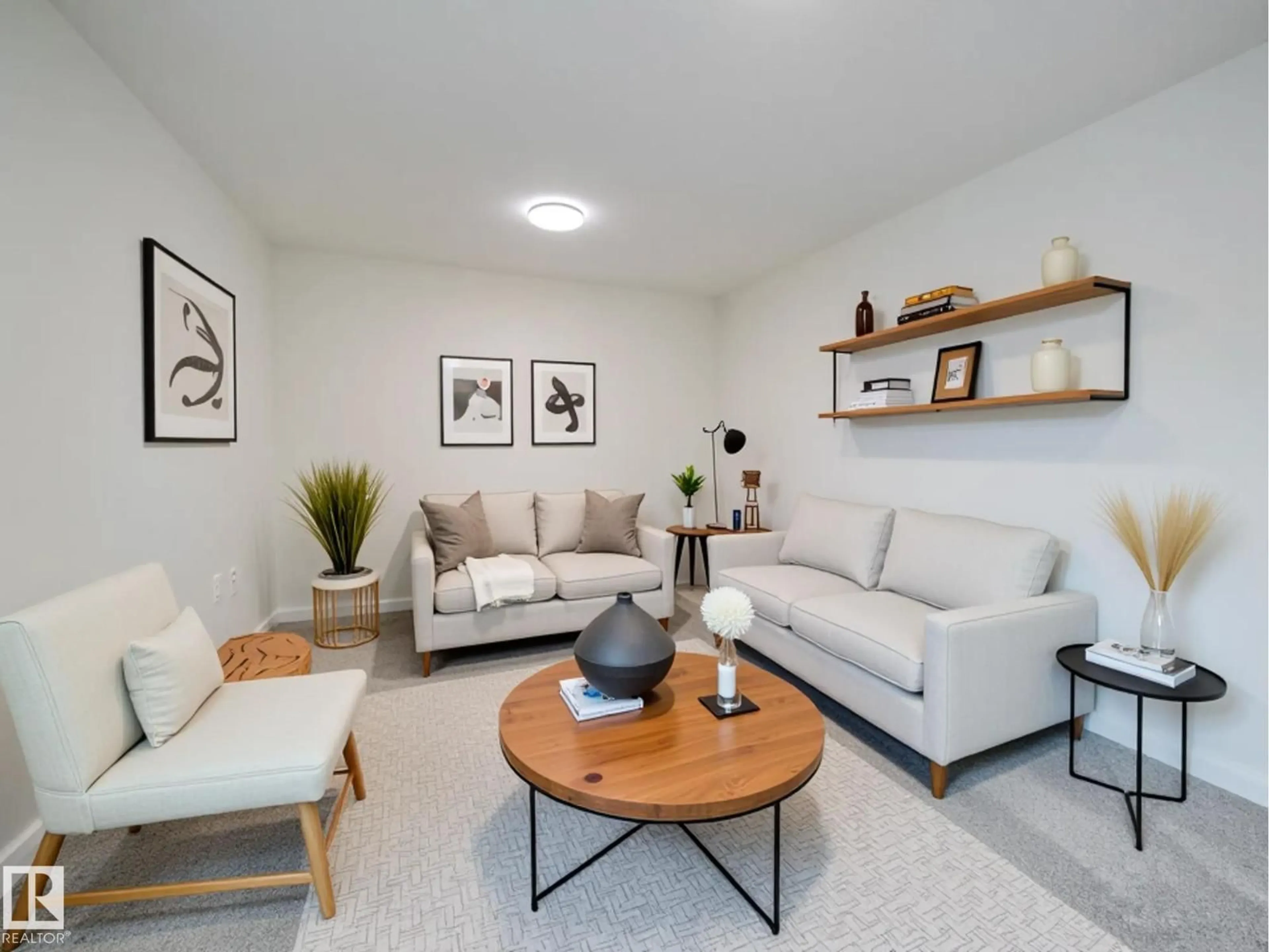 Living room with furniture, unknown for 20715 24 AV, Edmonton Alberta T6M2C4