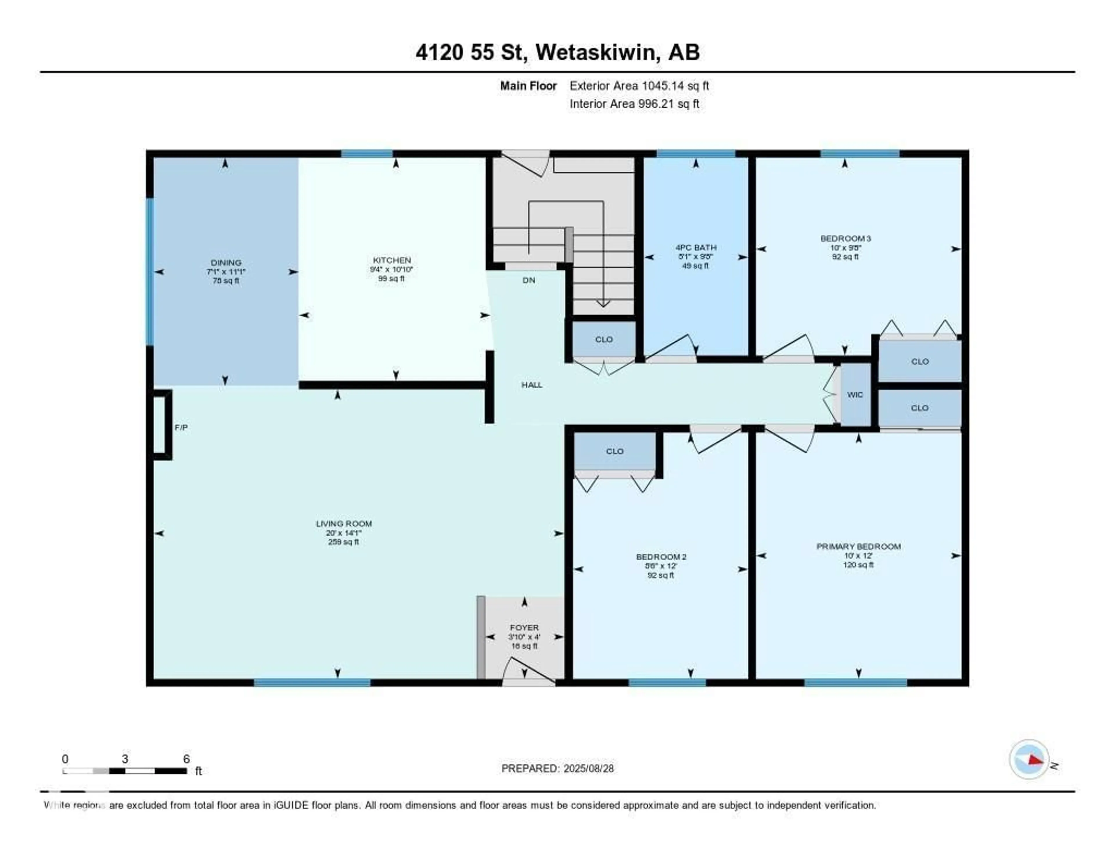 Floor plan for 4120 55 ST, Wetaskiwin Alberta T9A1T6