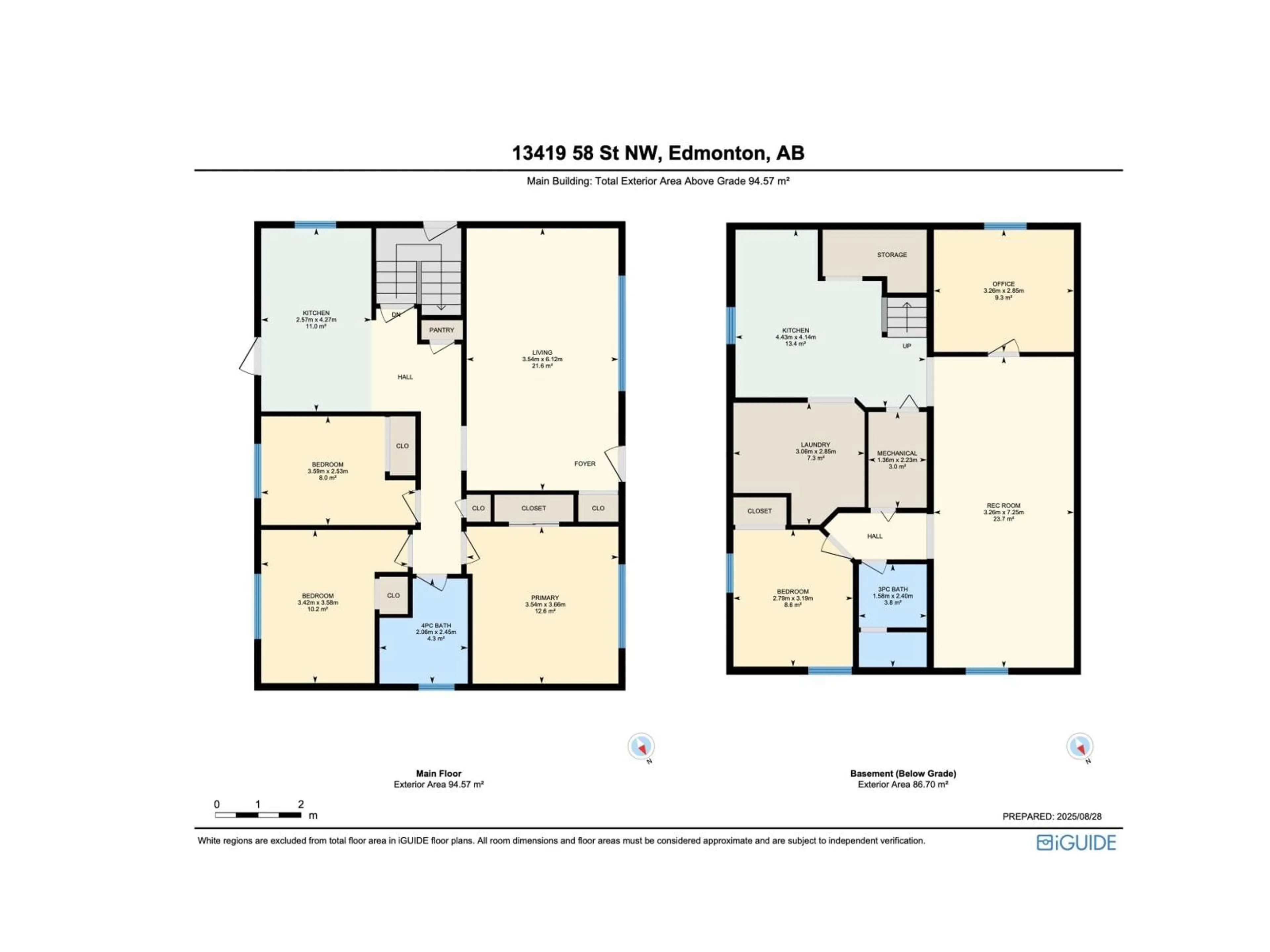 Floor plan for 13419 58 ST, Edmonton Alberta T5A0R2