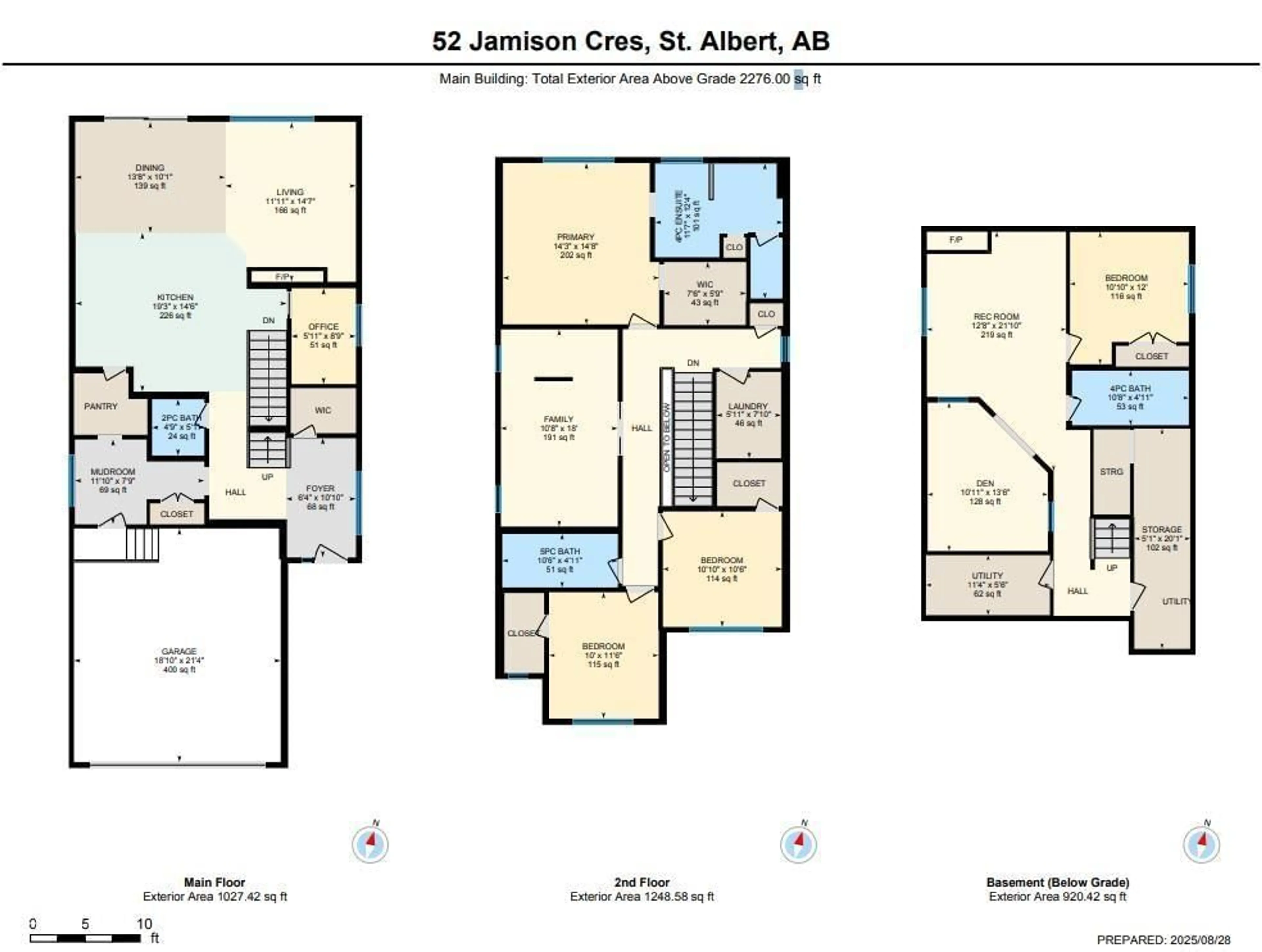 Floor plan for 52 JAMISON CR, St. Albert Alberta T8N7V4