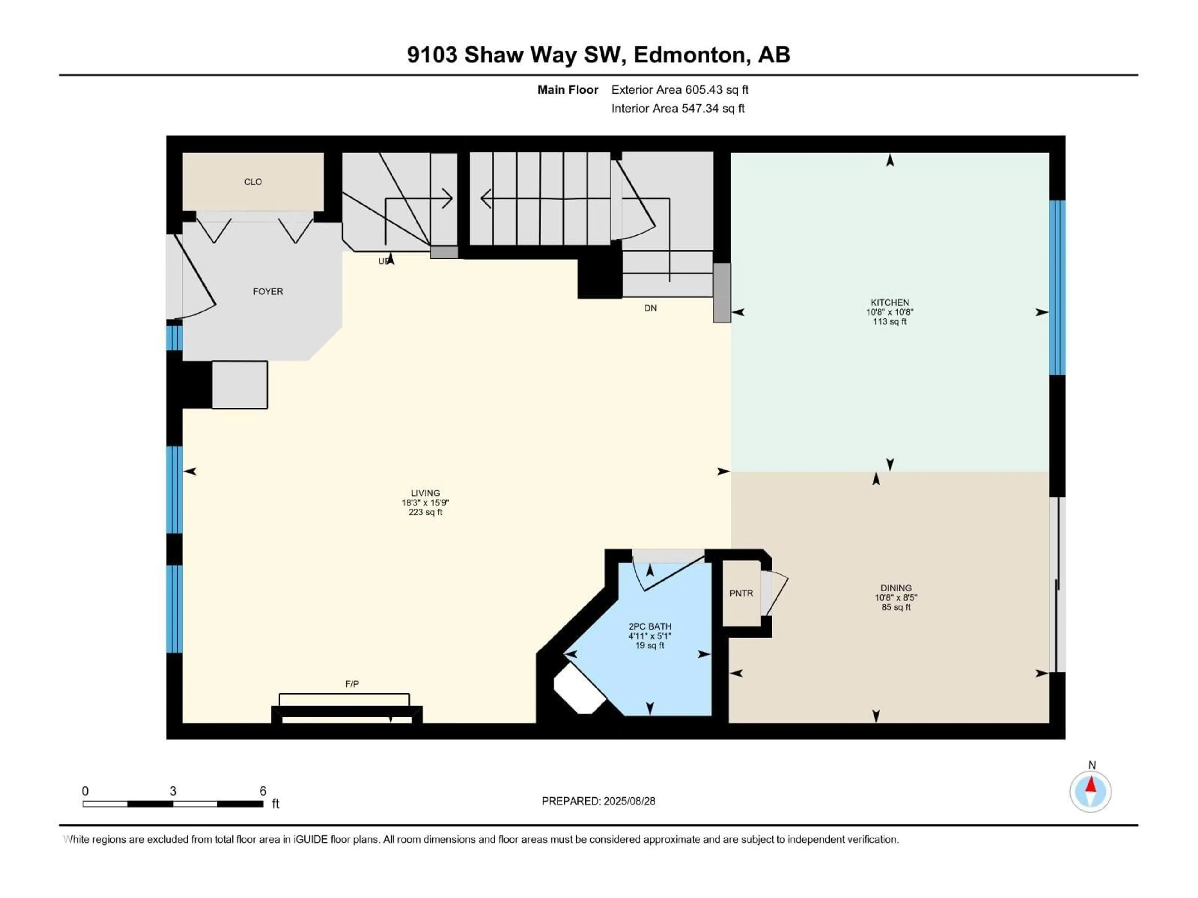 Floor plan for 9103 SHAW WY, Edmonton Alberta T6X0K1