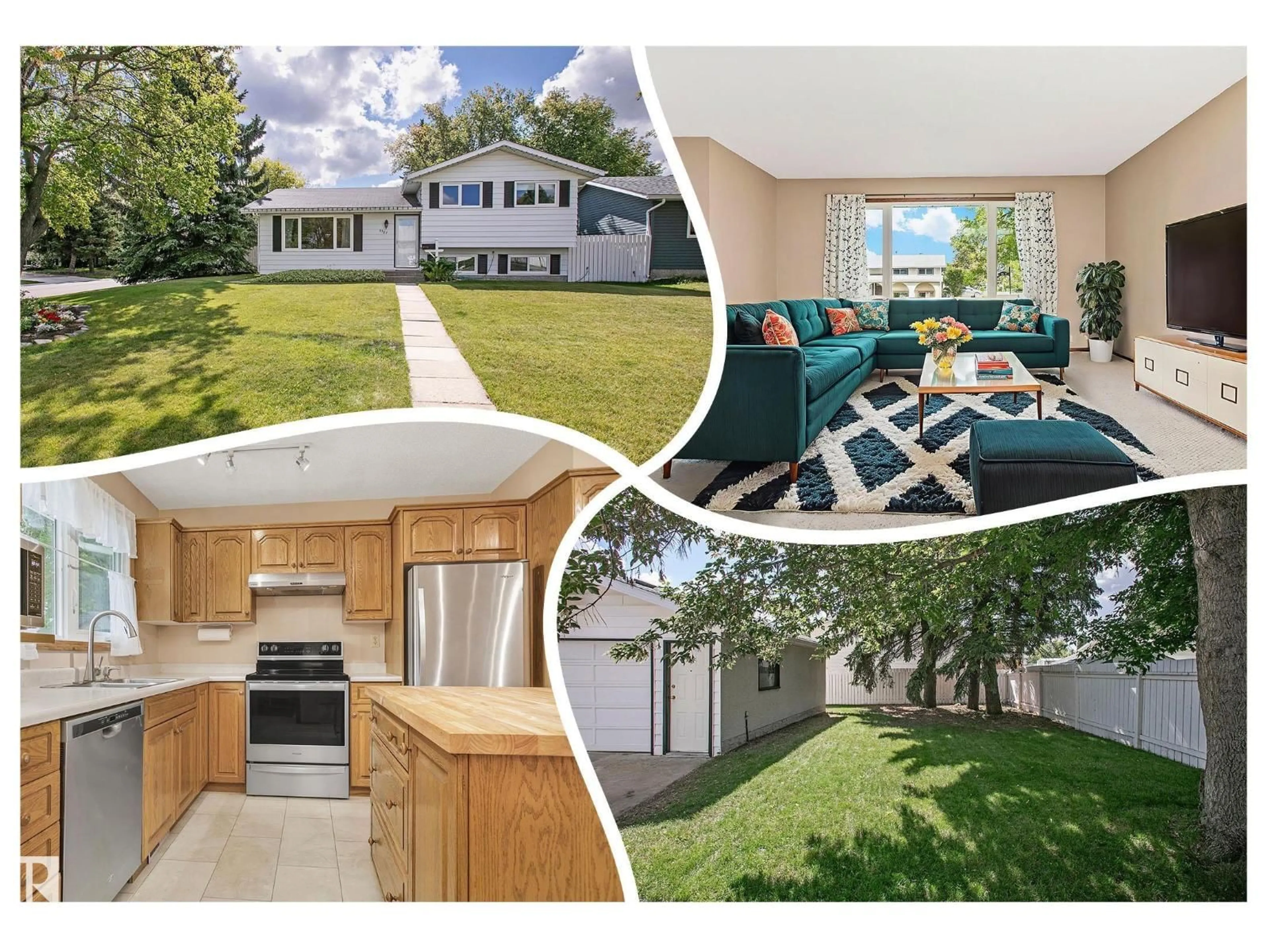 A pic from outside/outdoor area/front of a property/back of a property/a pic from drone, water/lake/river/ocean view for 9701 96 AV, Morinville Alberta T8R1H1