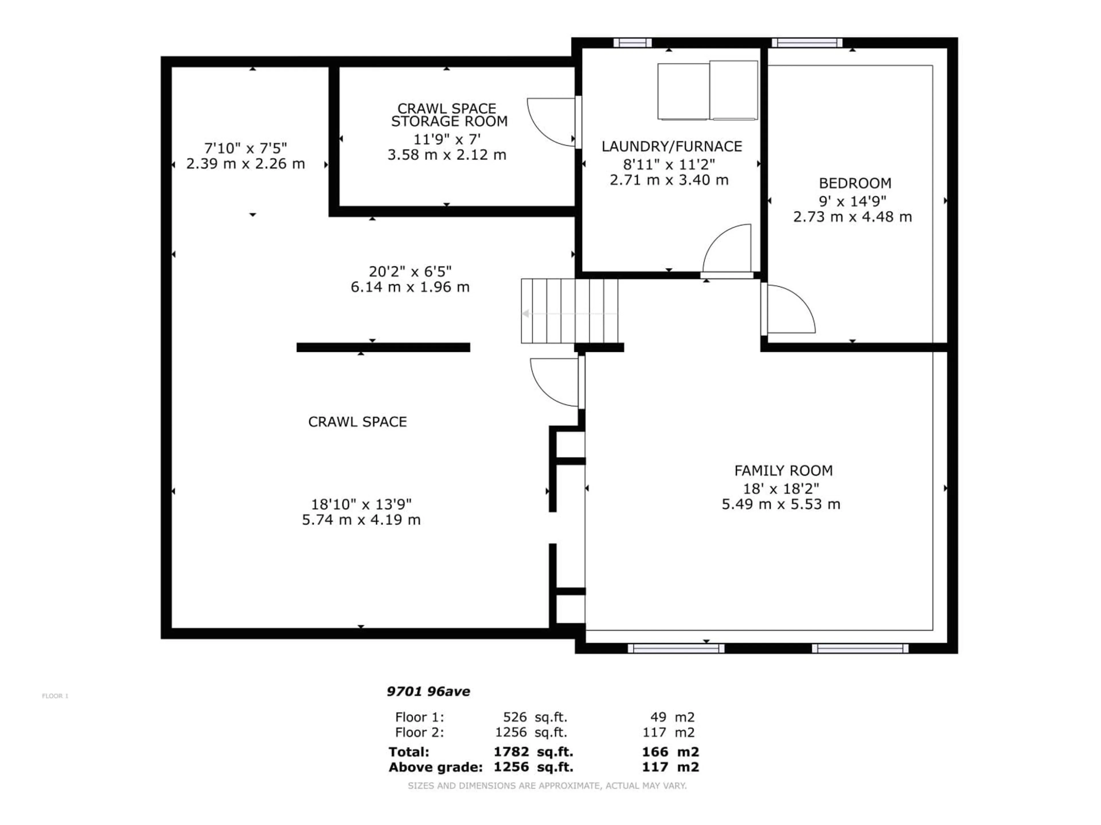 Floor plan for 9701 96 AV, Morinville Alberta T8R1H1