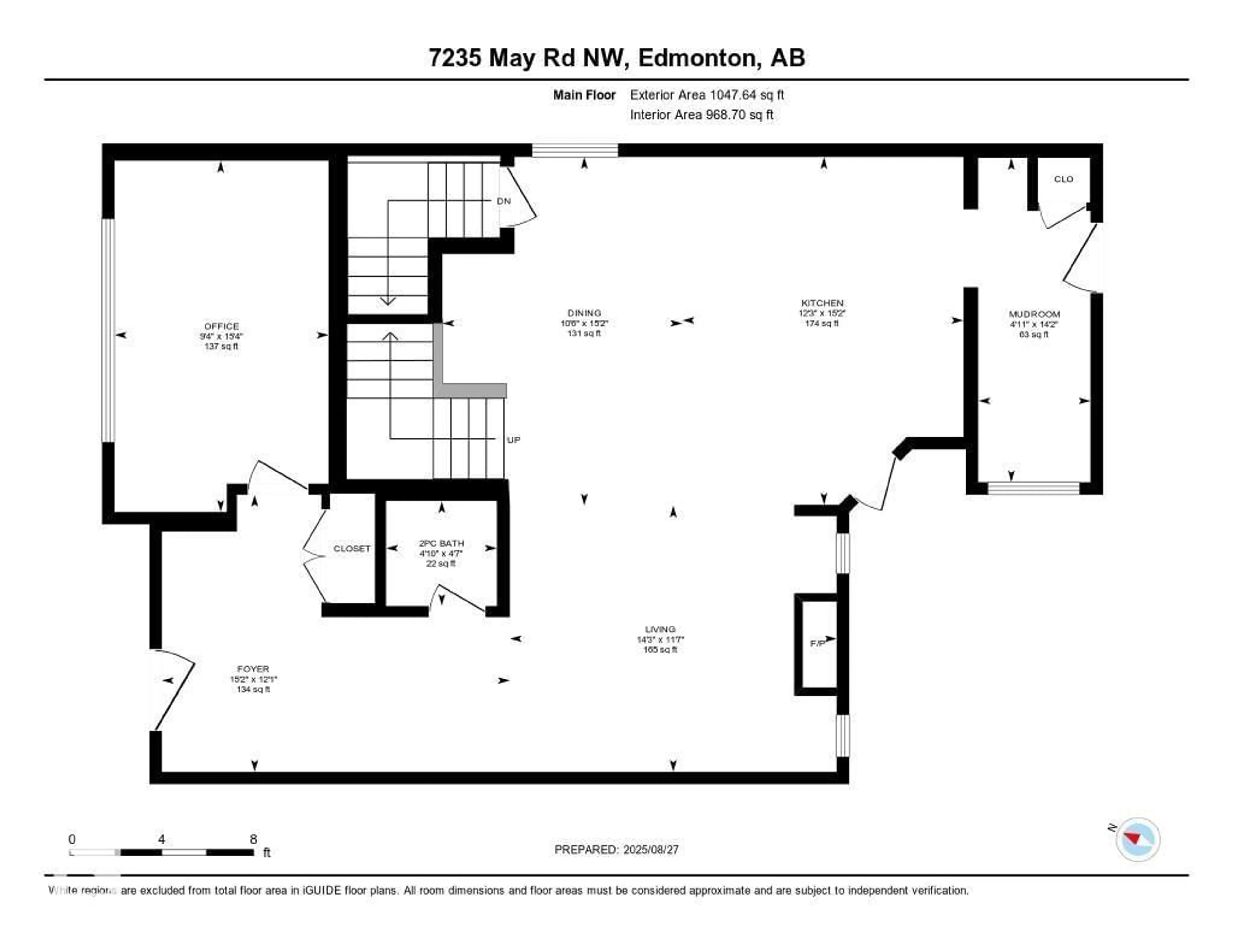 Floor plan for 7235 MAY RD, Edmonton Alberta T6R0V8