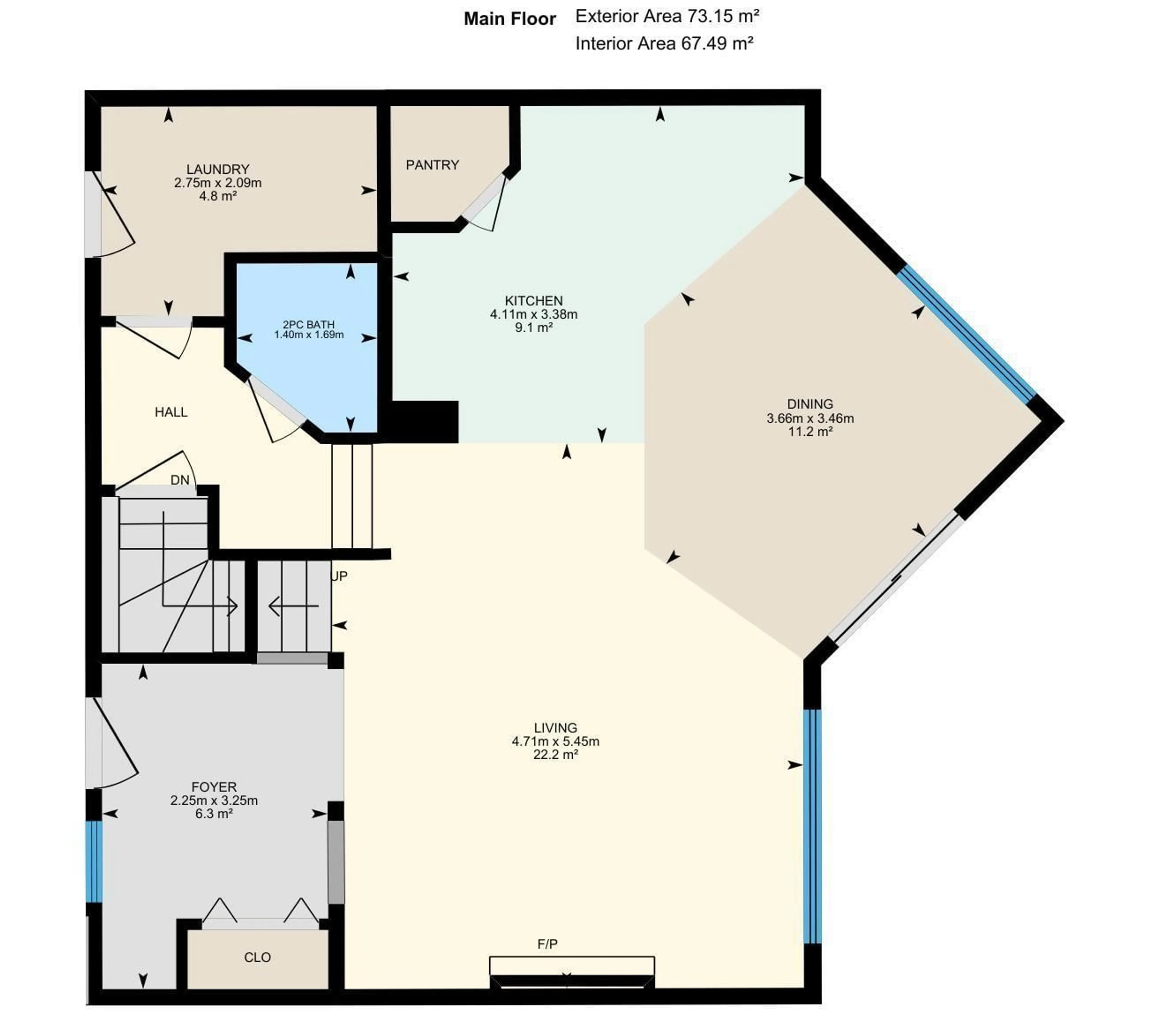 Floor plan for 3242 23 ST, Edmonton Alberta T6T2A9