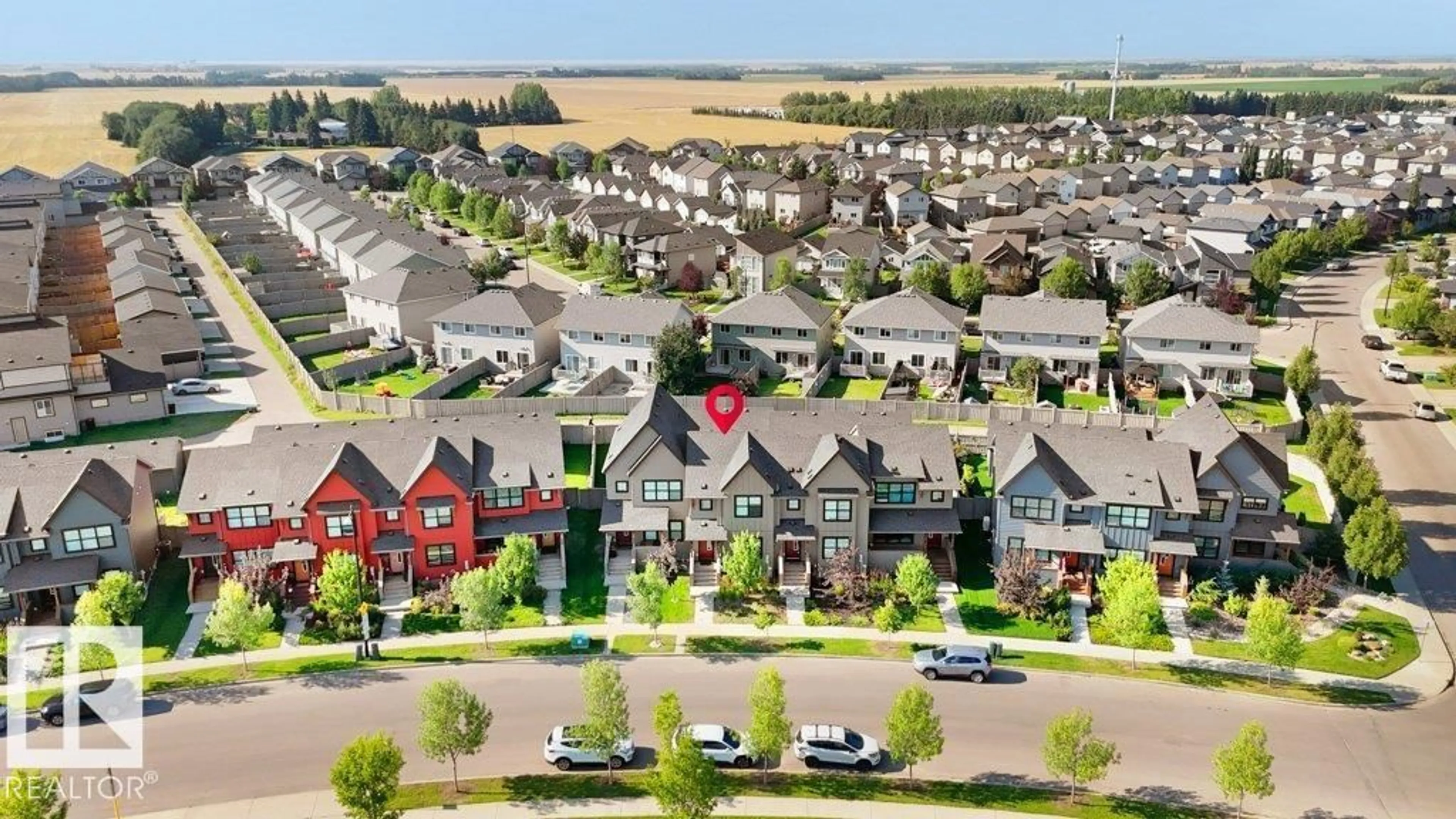 A pic from outside/outdoor area/front of a property/back of a property/a pic from drone, street for 5217 CHAPPELLE RD, Edmonton Alberta T6W2B1