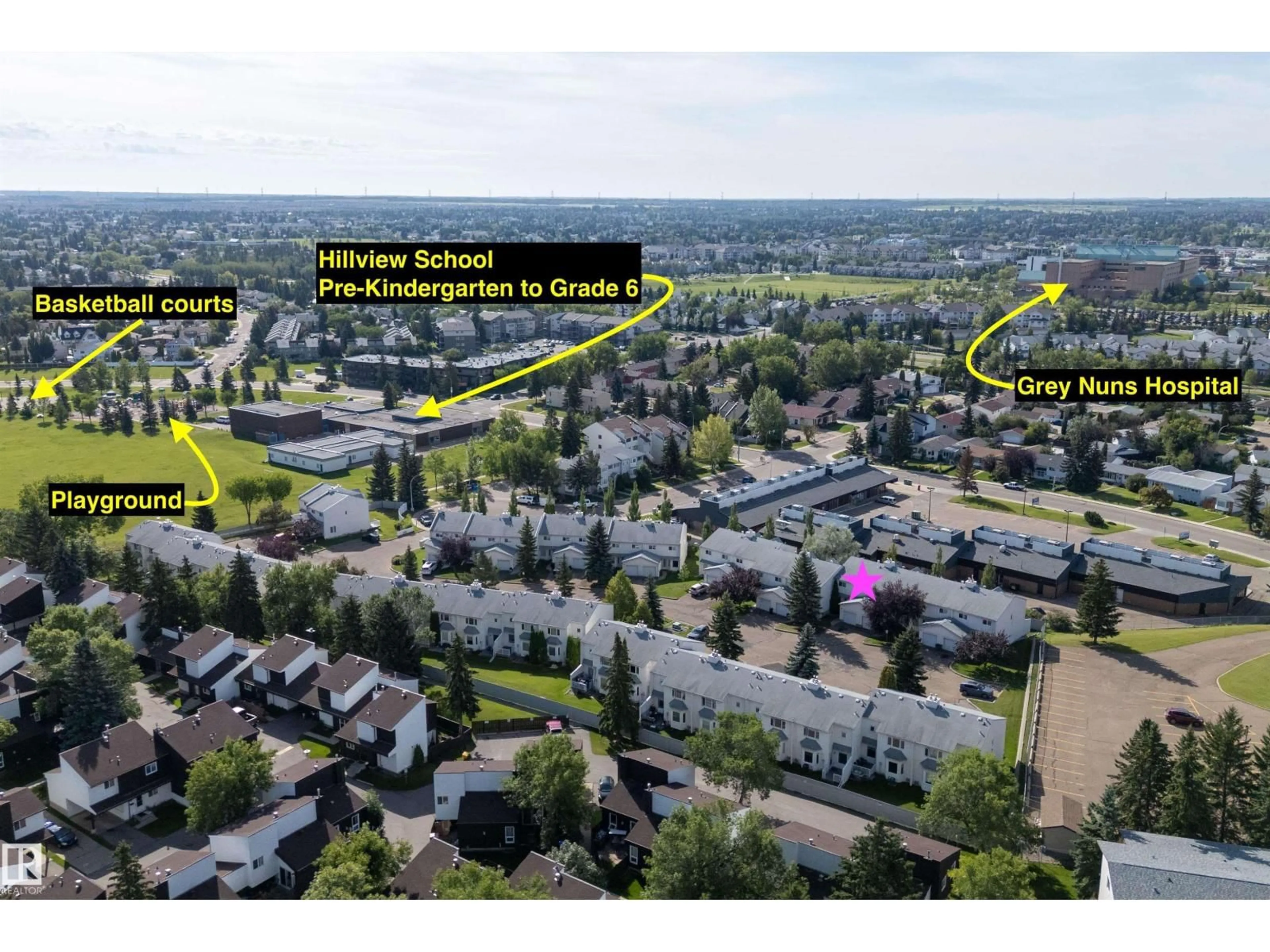 A pic from outside/outdoor area/front of a property/back of a property/a pic from drone, street for 28 - 3520 60 ST, Edmonton Alberta T6L6H5