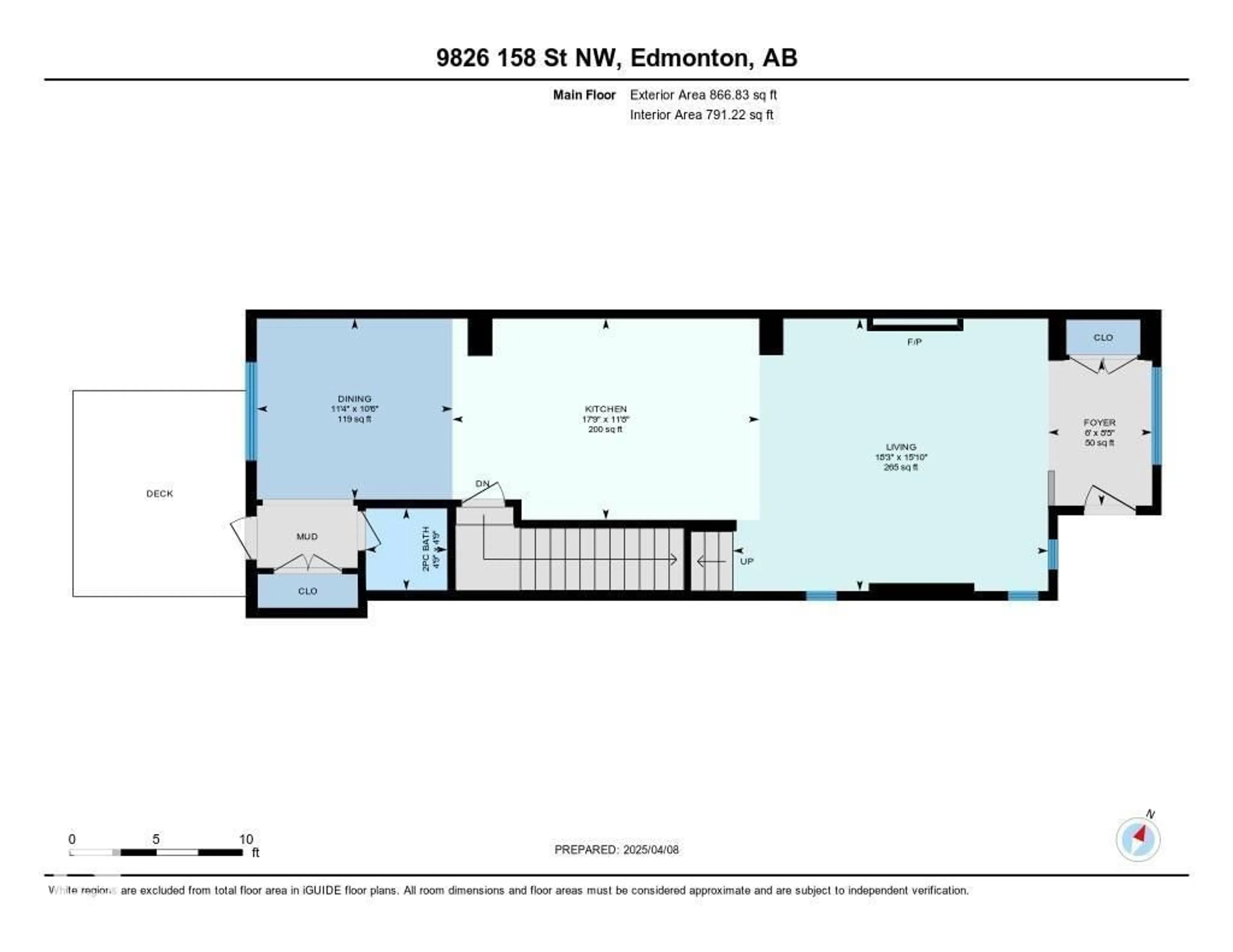 Floor plan for NW - 9826 158 ST, Edmonton Alberta T5P2X3