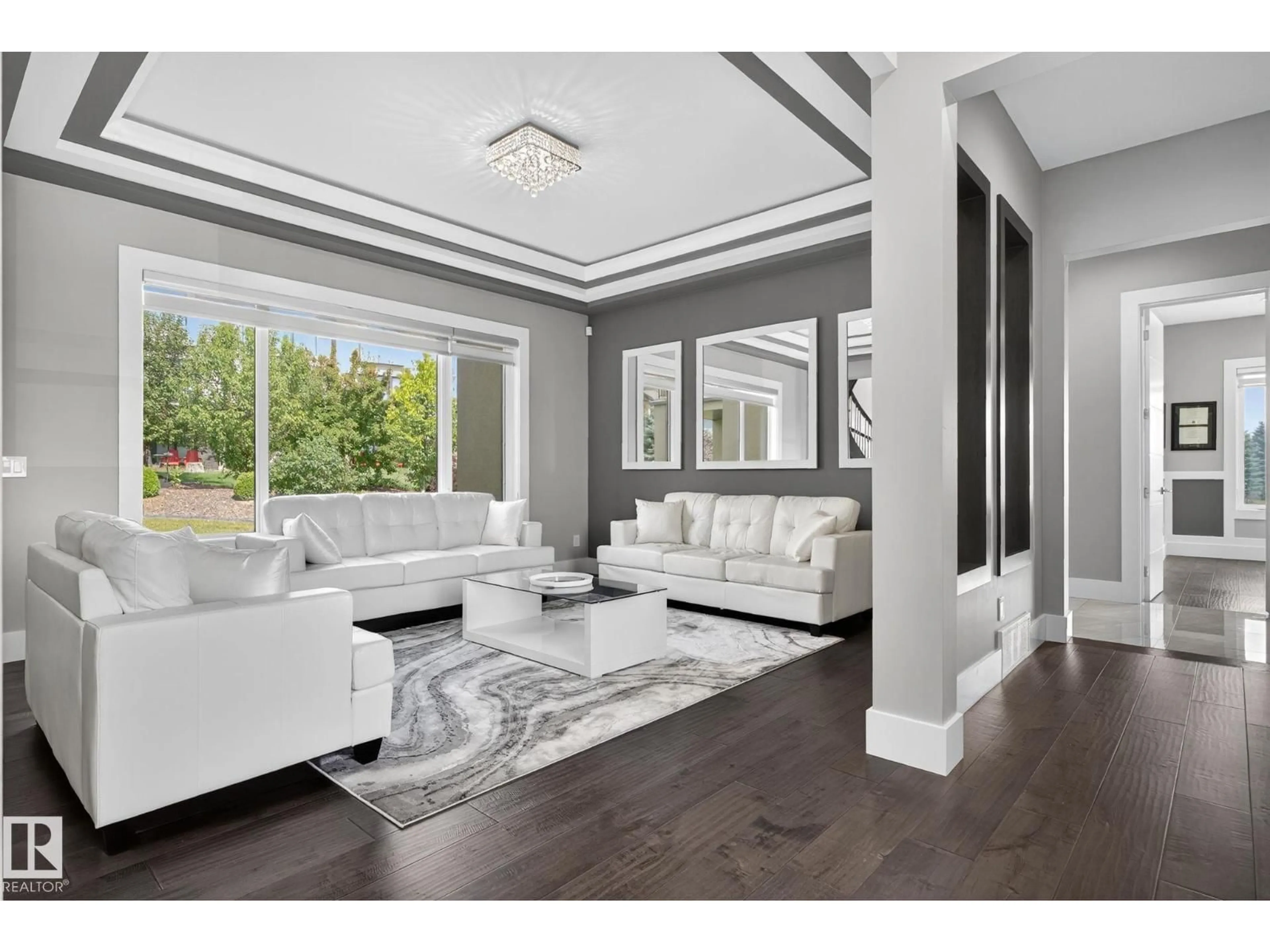 Living room with furniture, unknown for 63 RGE ROAD 251, Rural Sturgeon County Alberta T8T0B5
