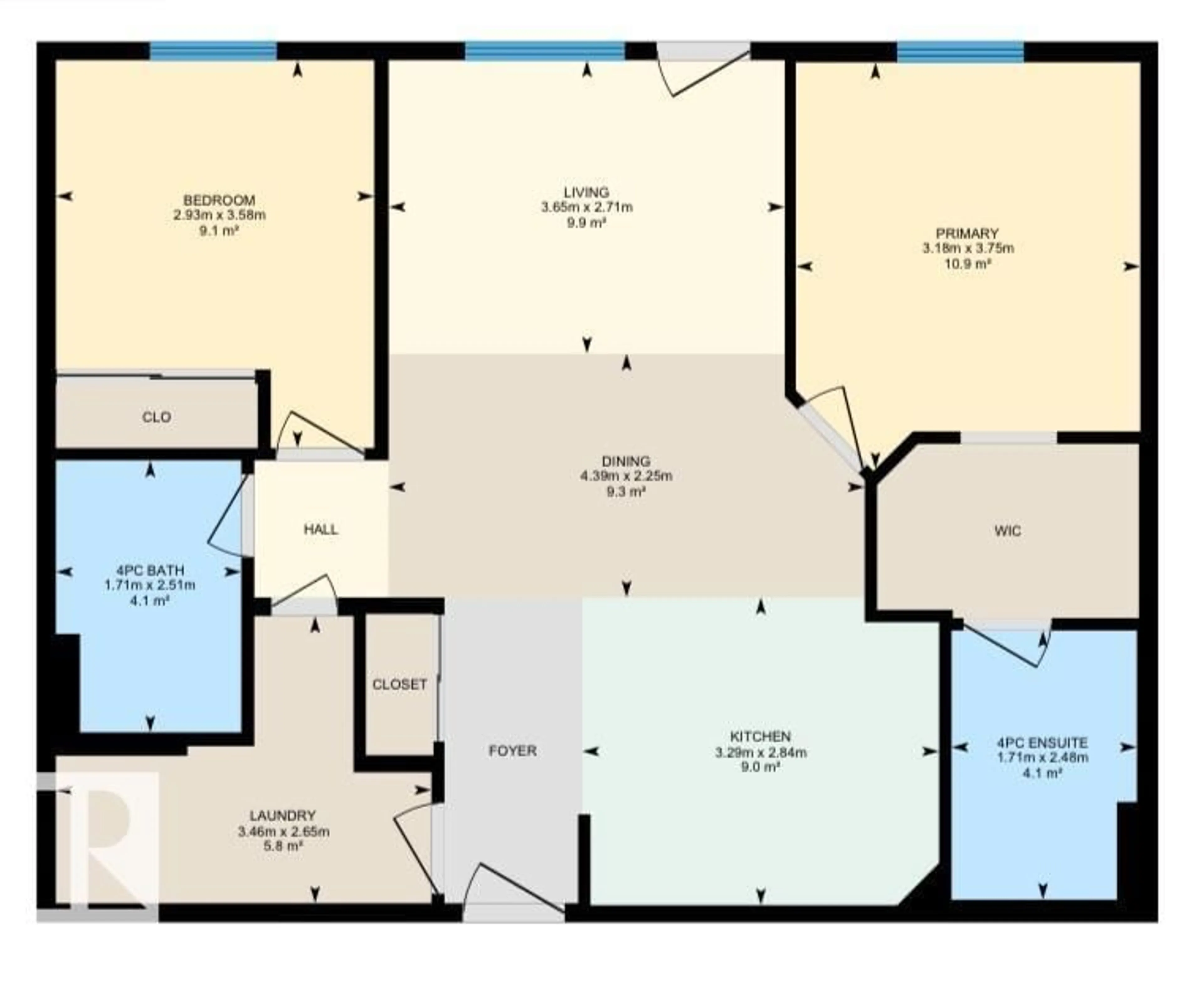 Floor plan for 1401 - 9363 SIMPSON DR, Edmonton Alberta T6R0N2