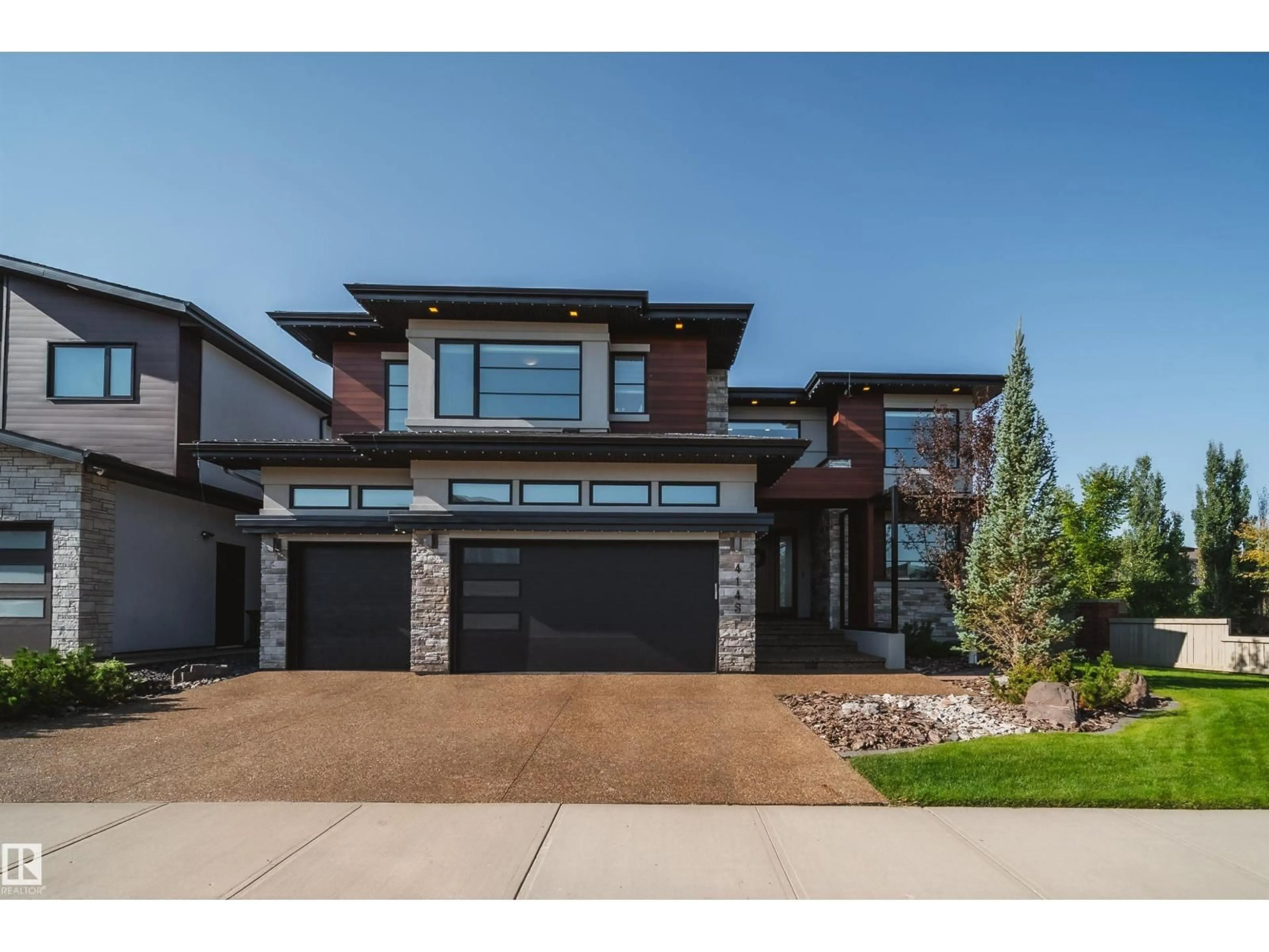 Home with brick exterior material, street for GR SW - 4143 KENNEDY GREEN, Edmonton Alberta T6W3B3