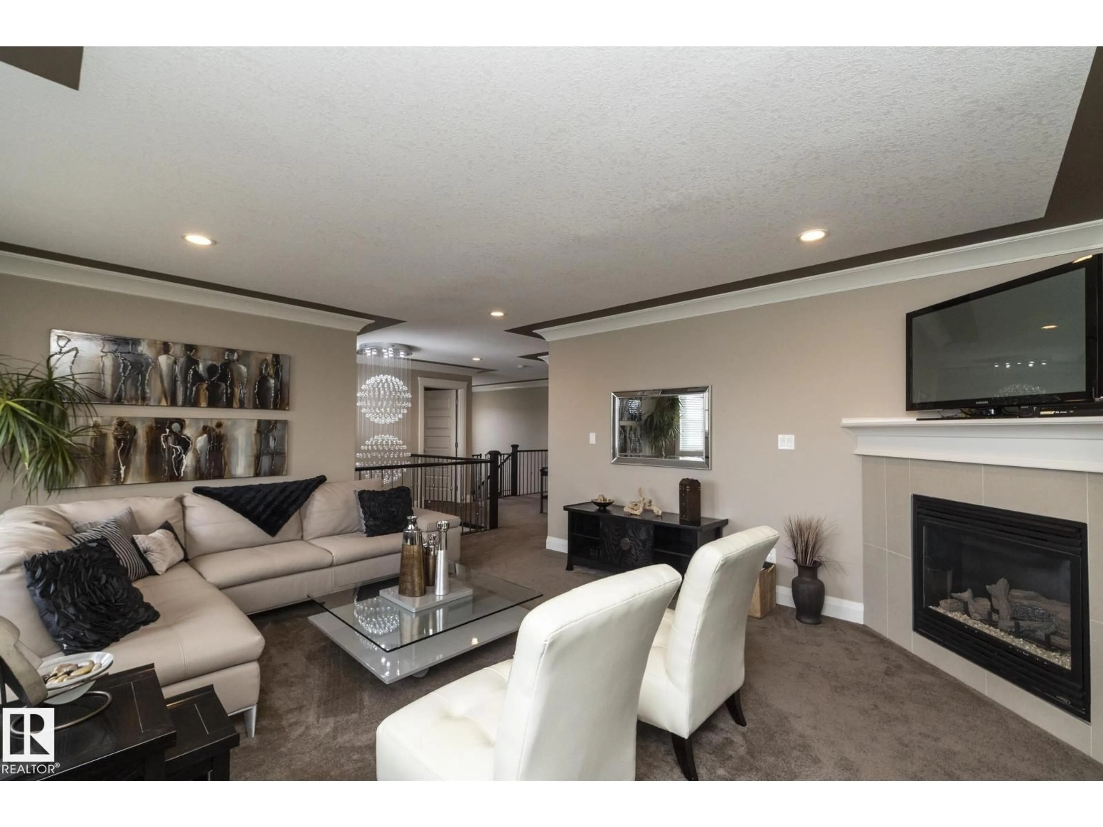 Living room with furniture, unknown for 2252 CAMERON RAVINE CO, Edmonton Alberta T6M0L9
